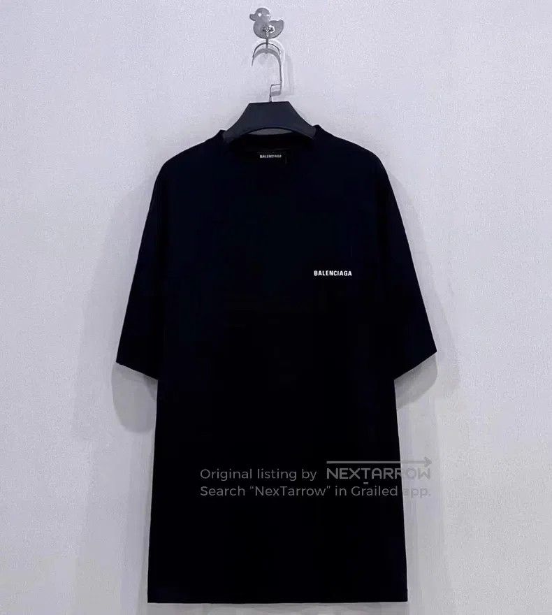 Balenciaga Black Defile Letter Logo Short Sleeve