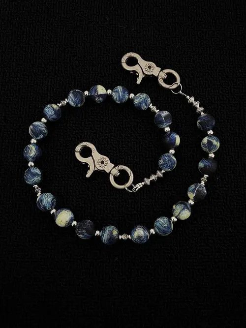 Jewelry Van Gogh Painting Wallet Chain, Y2K Jeans Chain Size ONE SIZE - 6 Thumbnail