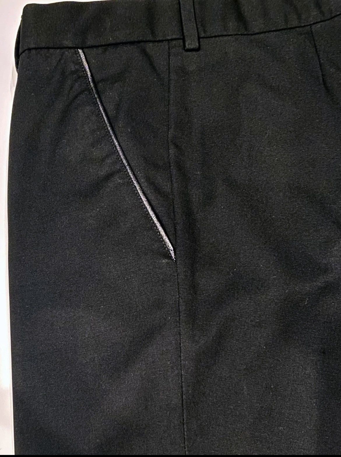 Dior Dior Homme Hedi Slimane A/W04 Black Pants Leather Details Size US 32 / EU 48 - 3 Thumbnail