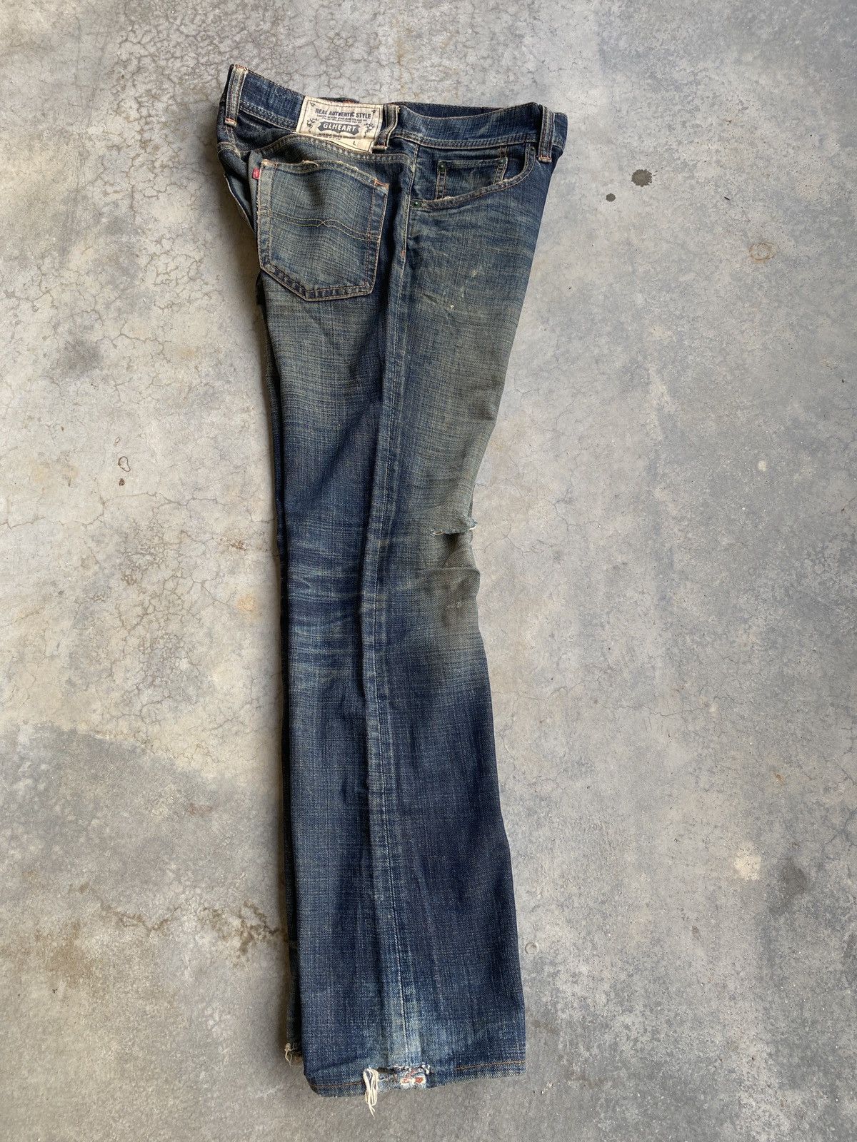 Hysteric Glamour × If Six Was Nine × PPFM Vintage GL HEARTS flare denim pants(sku 4) Size US 29 - 7 Thumbnail