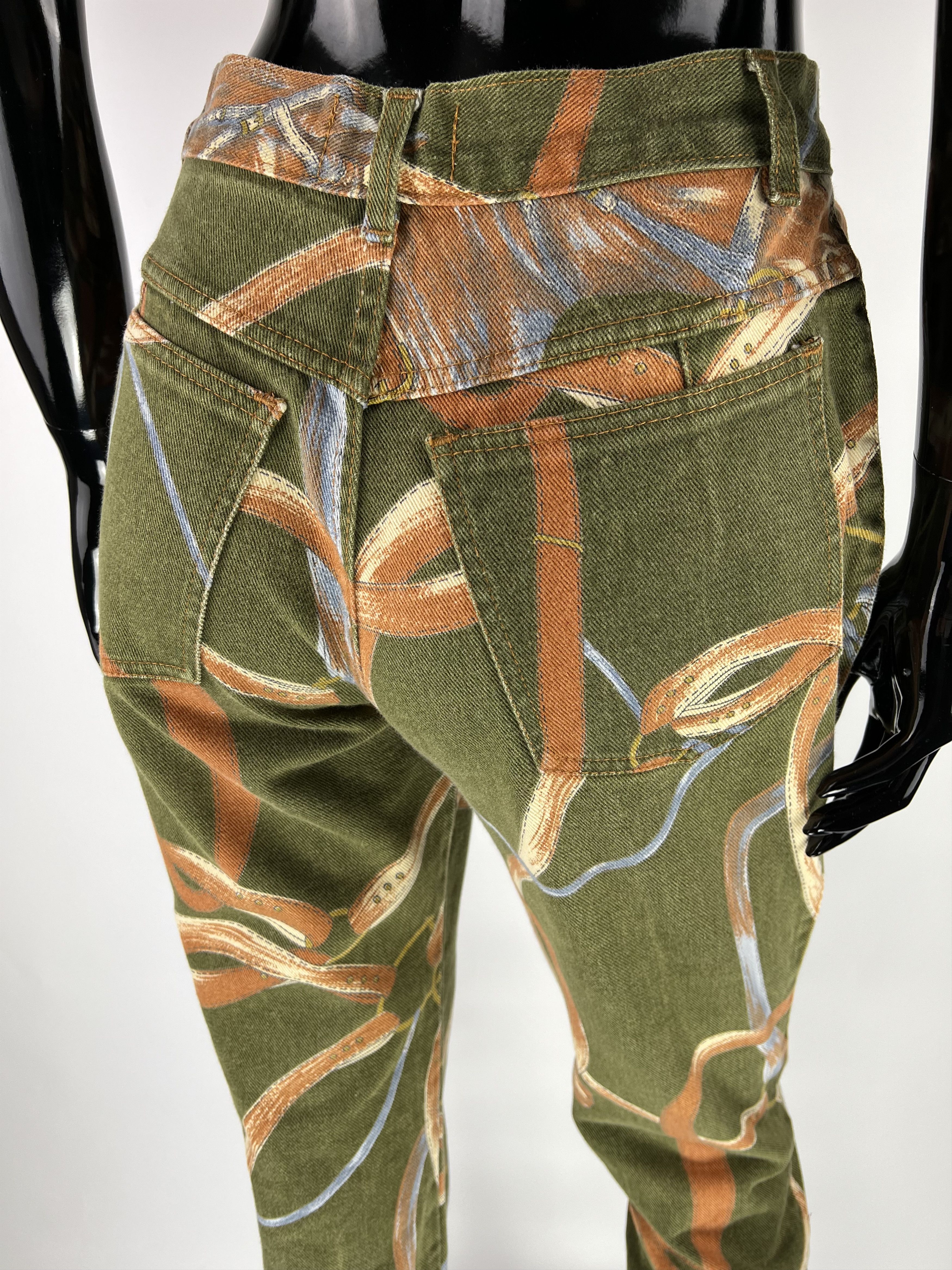 Vintage Parosh Rare Vintage Printed Jeans Size 31 Made in Italy Size 25" / US 0 / IT 36 - 4 Thumbnail