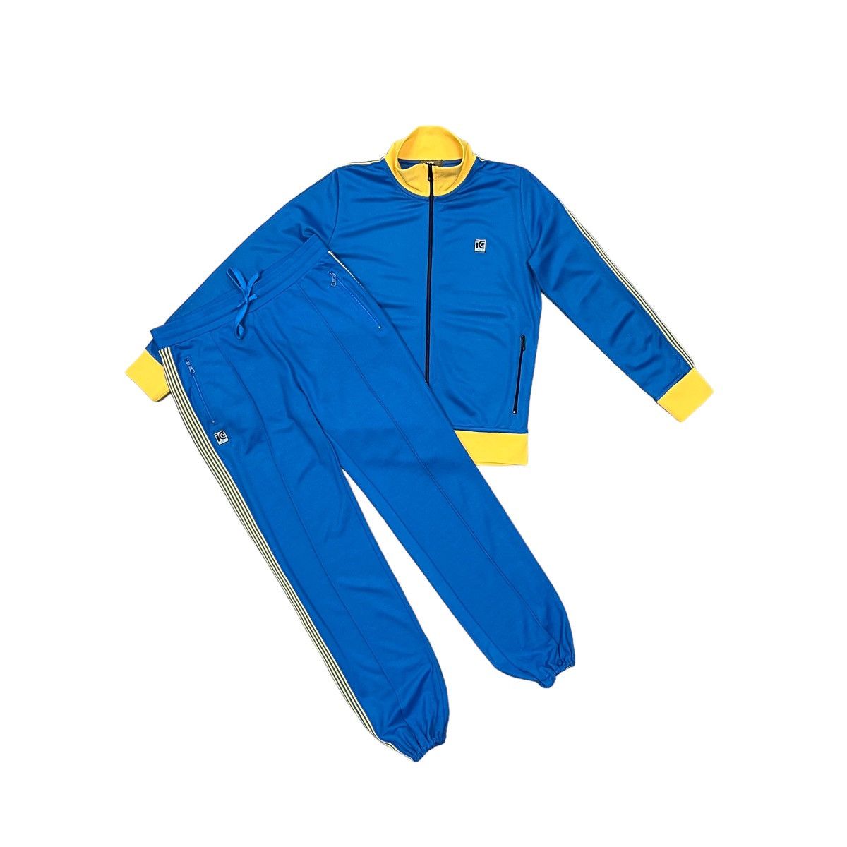 image of Vintage Iceberg Tracksuit Track Jacket Pants Size M in Blue, Men's