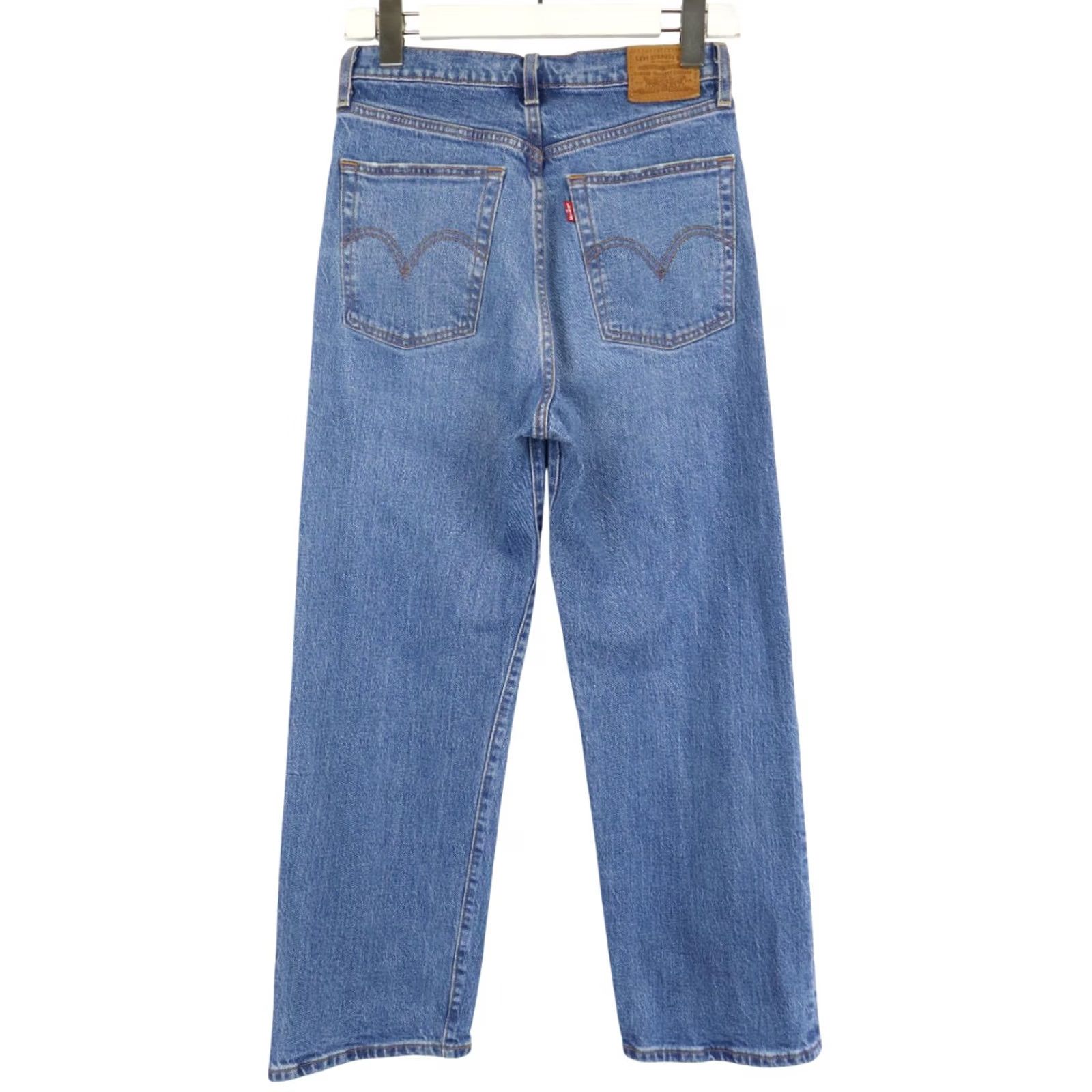 Levi's LEVI'S Ribcage Straight Jeans Women's W27/L27 Fade Whiskers Wide Leg Denim Jeans Size 27" / US 4 / IT 40 - 2 Thumbnail