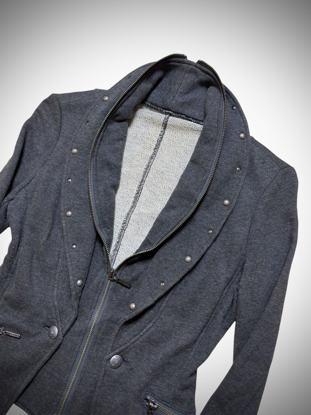 Japanese Brand 2000’s Hiroko Koshino - Japanese Archive’s Punk Style Blazer Size M / US 6-8 / IT 42-44 - 3 Thumbnail