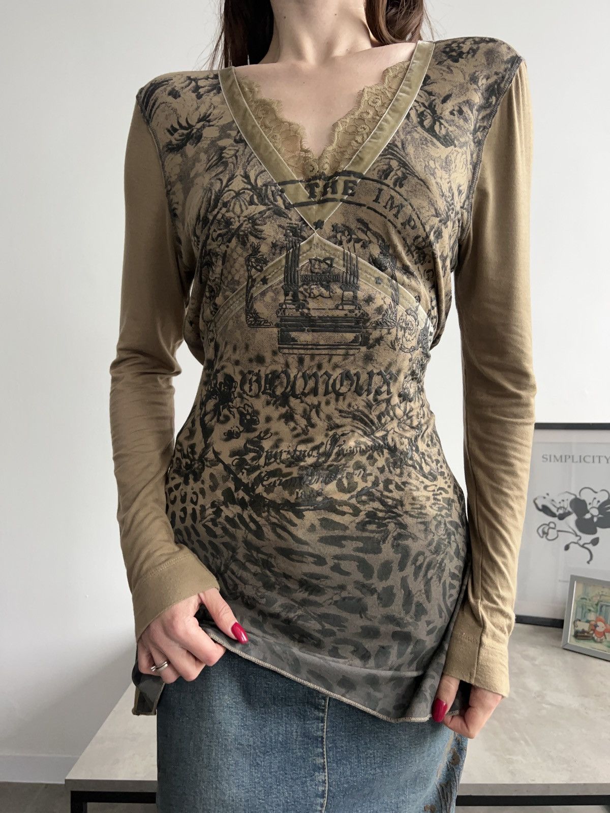 Vintage Vintage Gorgeous Long Blouse Avant Garde Y2K leopard Size S / US 4 / IT 40 - 6 Thumbnail