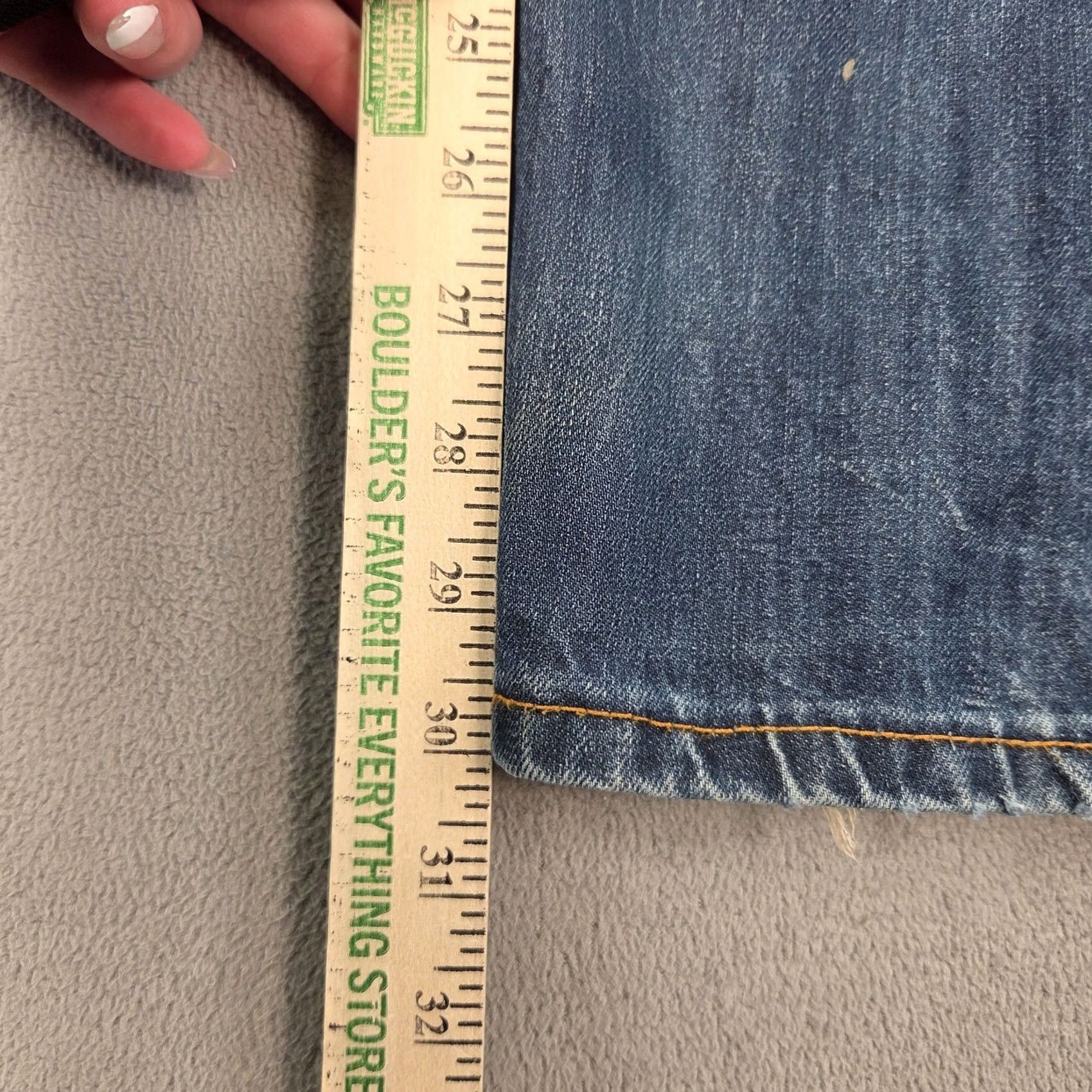 Levi's VTG Levi's Selvedge Jeans Mens Fenom Fragment Straight Thrashed Paint 28x30 Blue Denim Distressed Pockets 70s 80s Mens Size US 28 / EU 44 - 4 Thumbnail