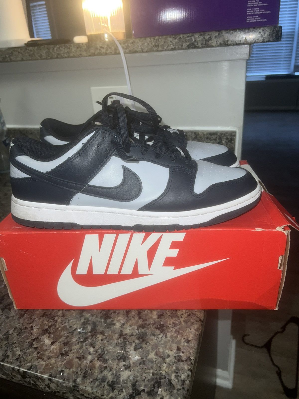 image of Nike Dunk Low Georgetown Shoes in Blue, Men's (Size 11)