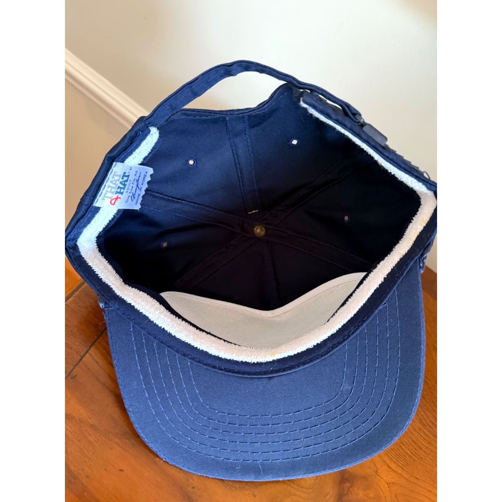 Roper VINTAGE Goodyear Tires SnapBack Hat Navy Blue Rope Men's One Size Adjustable Canvas Cotton Size ONE SIZE - 4 Thumbnail