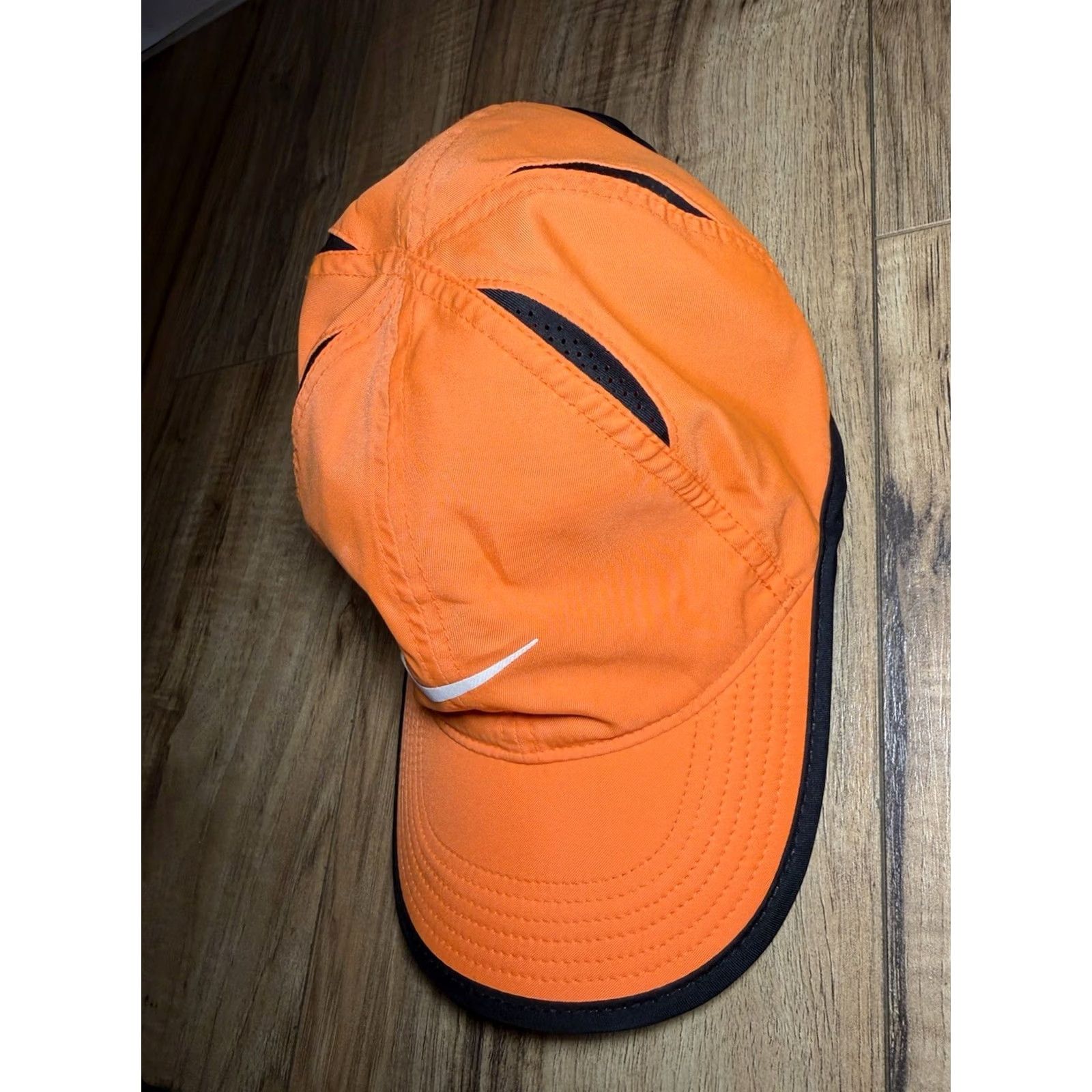 Nike VINTAGE Nike Daybreak Aerobill Orange 5 Panel Cap Hat Feather Tailwind Mens Size ONE SIZE - 3 Thumbnail