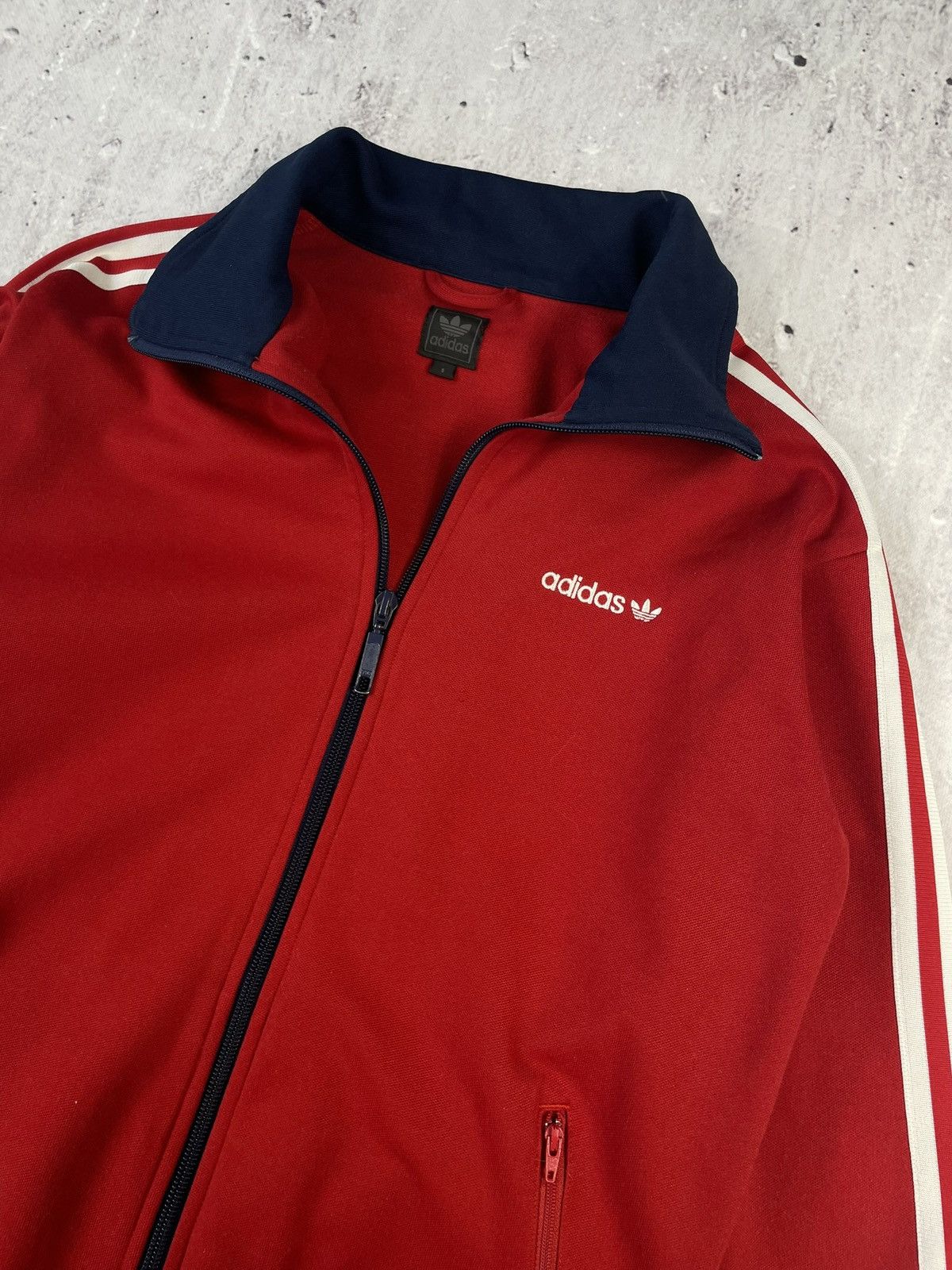 Adidas × Vintage Vintage Y2K Navy Red Adidas Zip Up Size US S / EU 44-46 / 1 - 2 Thumbnail