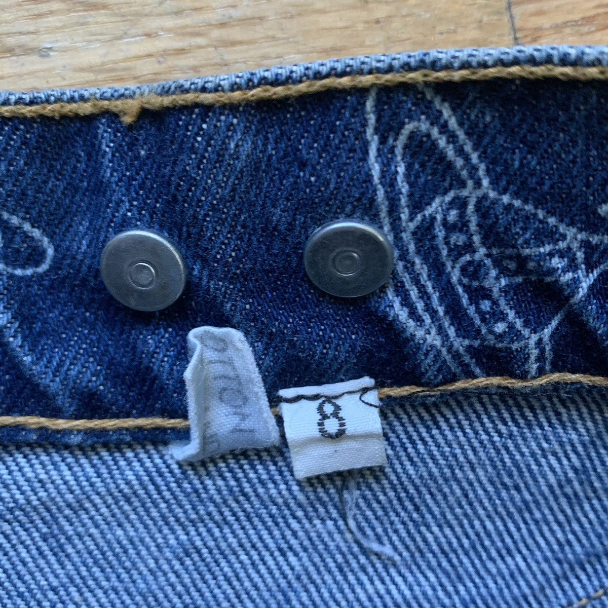 Vivienne Westwood SS1985 Orb Monogram Denim Mini-Skirt Size 30" / US 8 / IT 44 - 5 Thumbnail