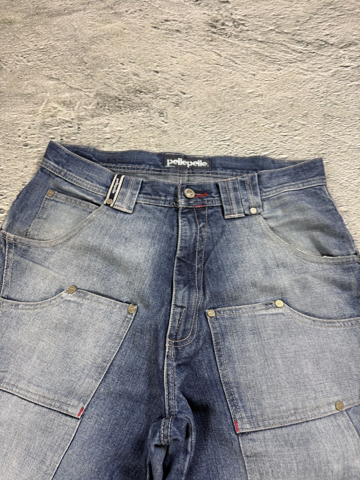 Pelle Pelle Pelle Pelle vintage stone washed blue jeans Y2K baggy denim Size US 32 / EU 48 - 5 Thumbnail