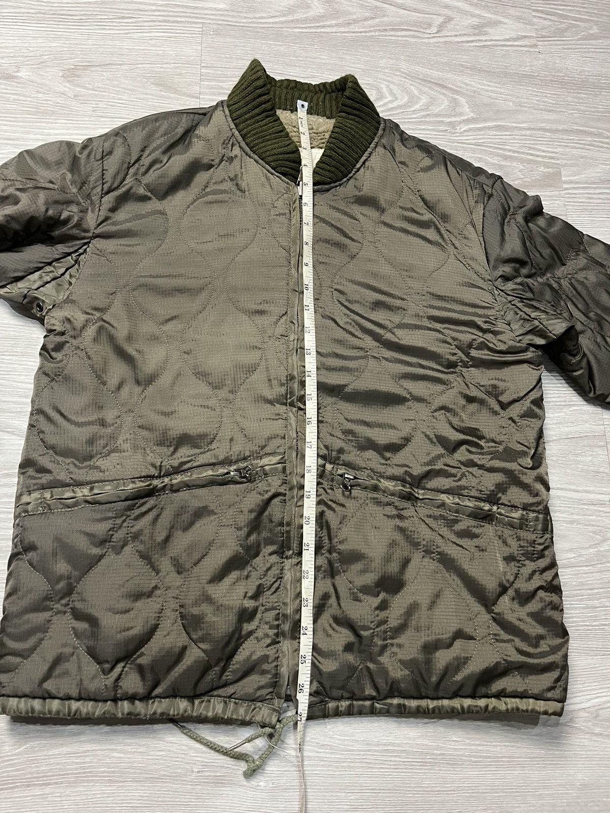 Abercrombie & Fitch Abercrombie & Fitch Quilted Green Military Jacket Size US L / EU 52-54 / 3 - 6 Thumbnail