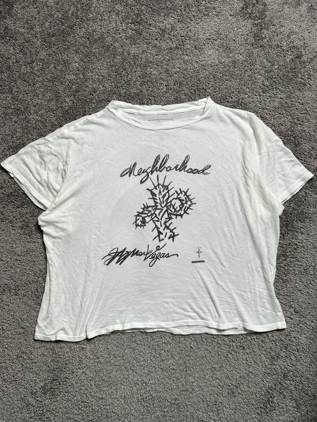 Neighborhood × Travis Scott Travis Scott Neighborhood Drawing Tee White Paper Thin Boxy Size US M / EU 48-50 / 2 - 1 Thumbnail