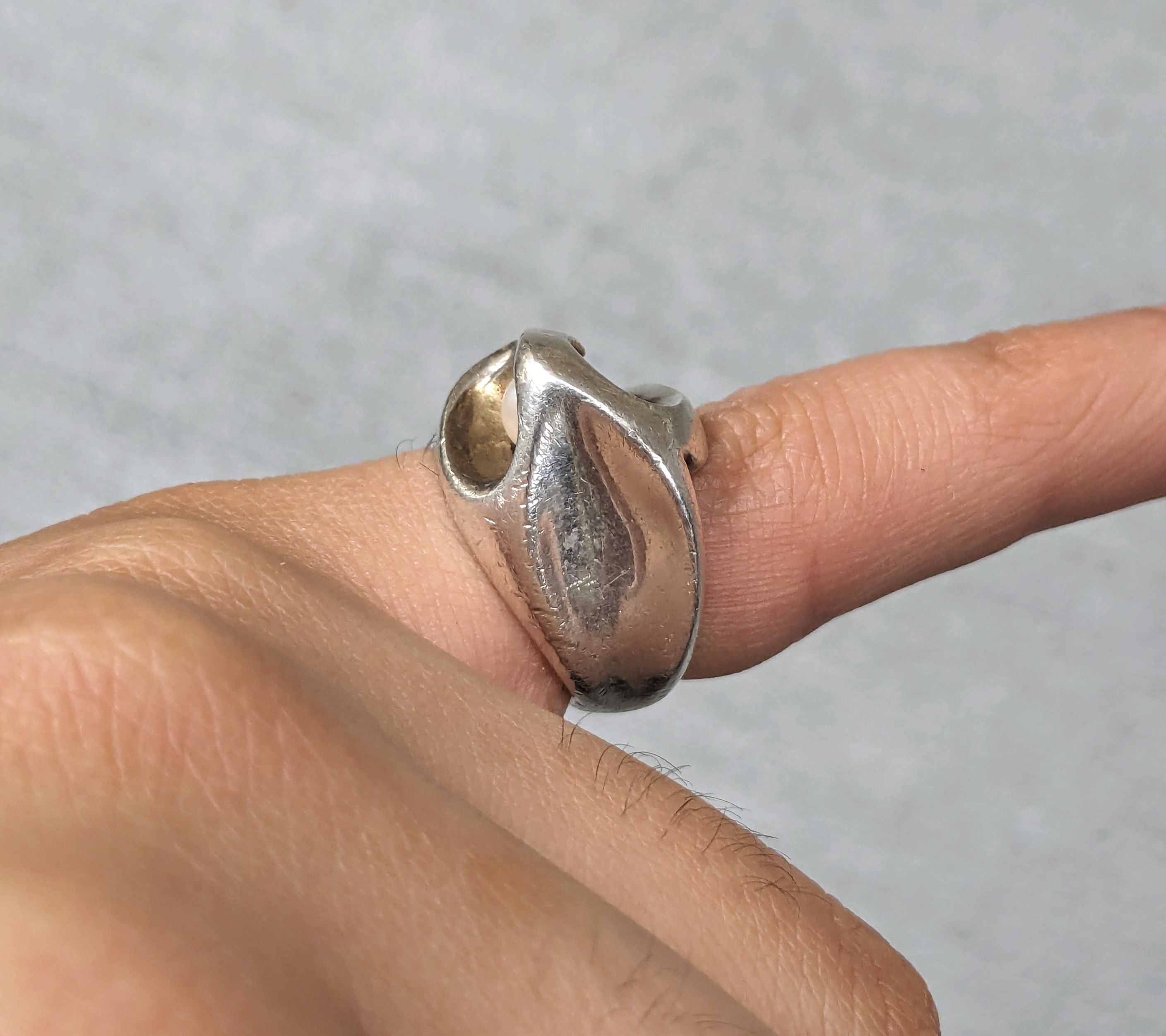 Jewelry Vintage Sterling Silver Ring Size 5.25 Henion Biomorphic Size ONE SIZE - 2 Thumbnail