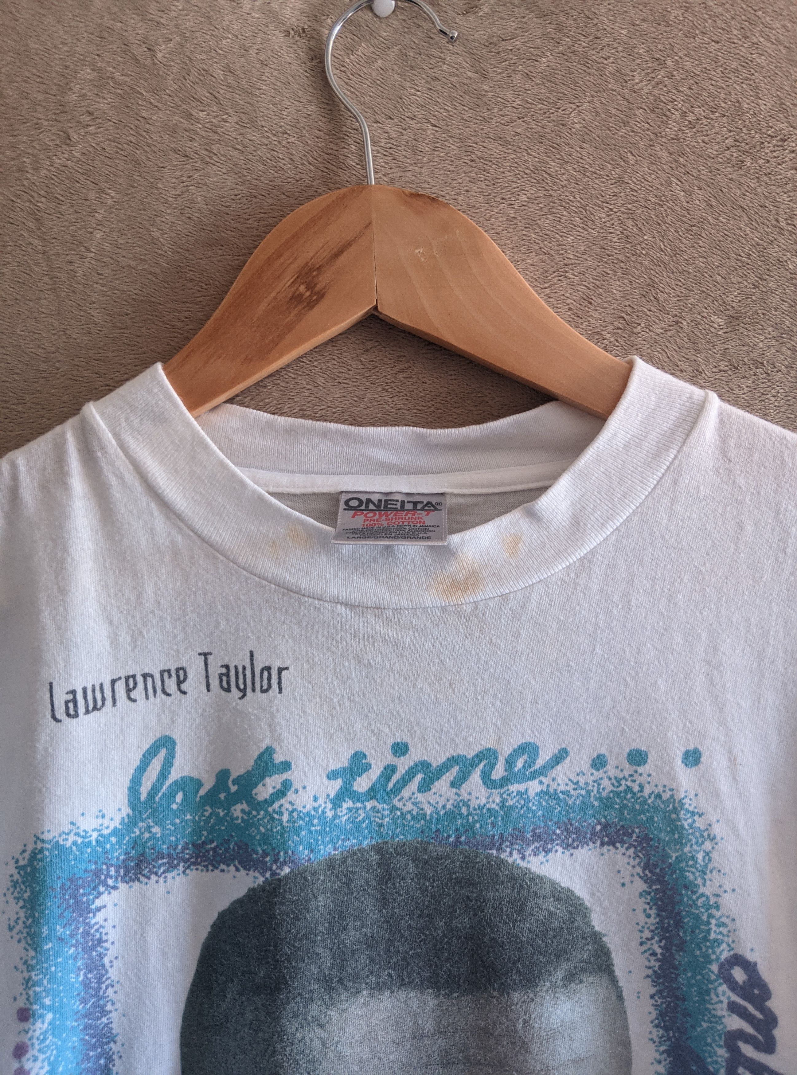 Vintage Vintage rare 1995 Lawrence Taylor wwf tee Size US L / EU 52-54 / 3 - 11 Thumbnail