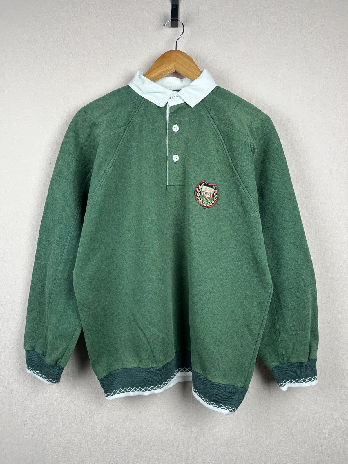 Umbro Vintage Umbro Rugby 1924 Collared Button Sweatshirt Rare Size US S / EU 44-46 / 1 - 2 Thumbnail