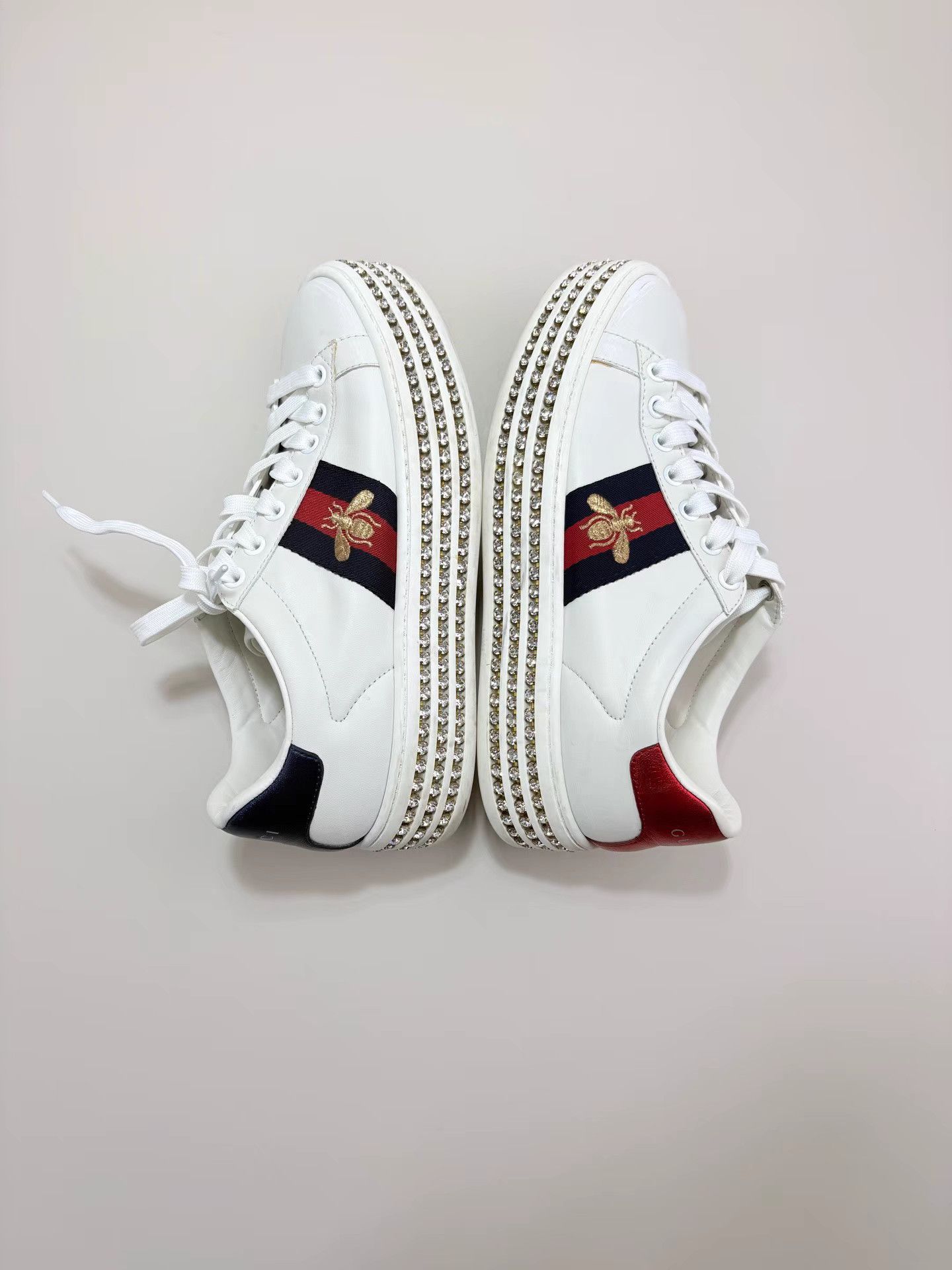 Gucci GUCCI Rhinestone Bee Platform Shoes K1 Size US 5.5 / IT 35.5 - 5 Thumbnail