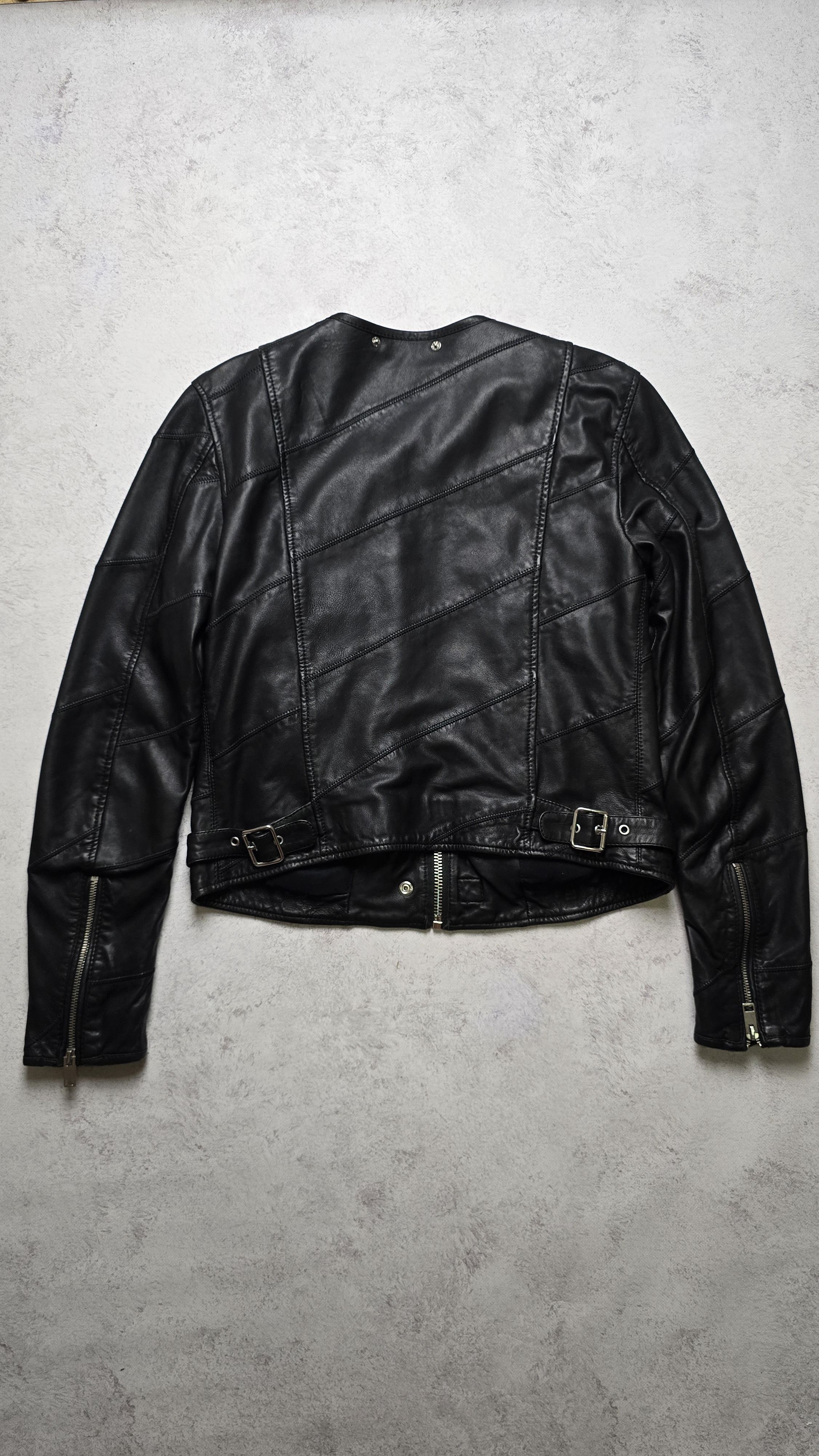 Diesel L-ARENA-A Flight Bomber motorcycle Leather Black Jacket Size M / US 6-8 / IT 42-44 - 2 Thumbnail