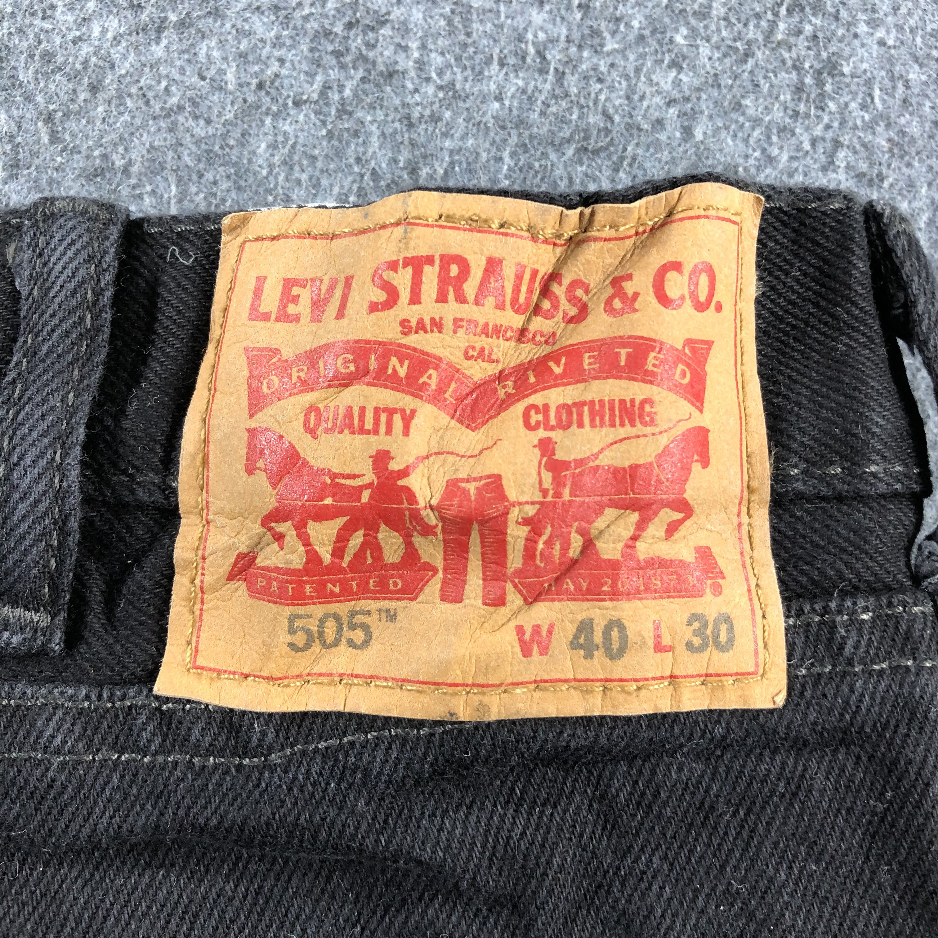 Levi's Vintage Faded Black Levis 505 Jeans-J2571 Size US 39 - 5 Thumbnail