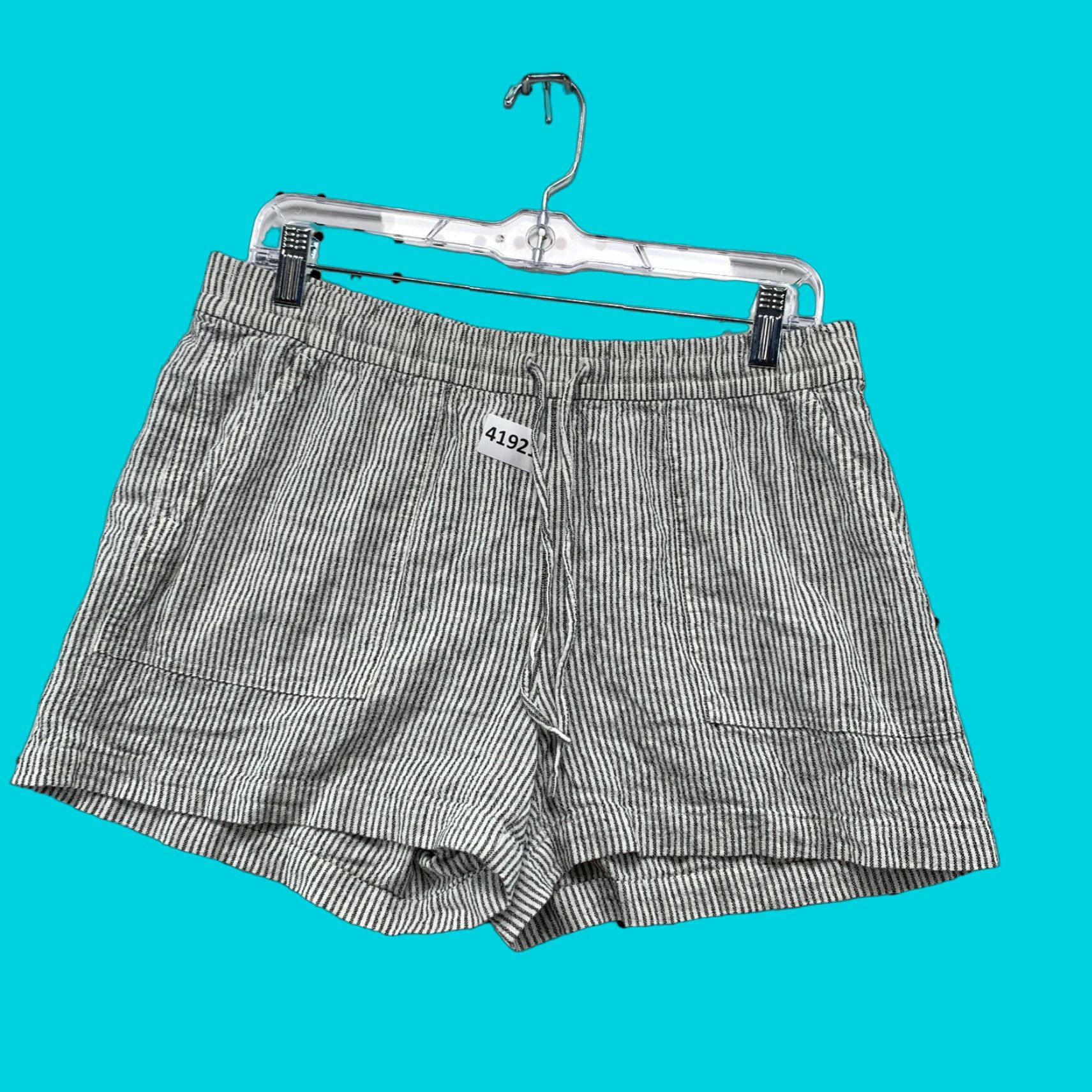J.Crew J.CREW Women's Linen Striped Shorts Size S 30" White Black Chino Casual Summer Size 28" / US 6 / IT 42 - 1 Thumbnail