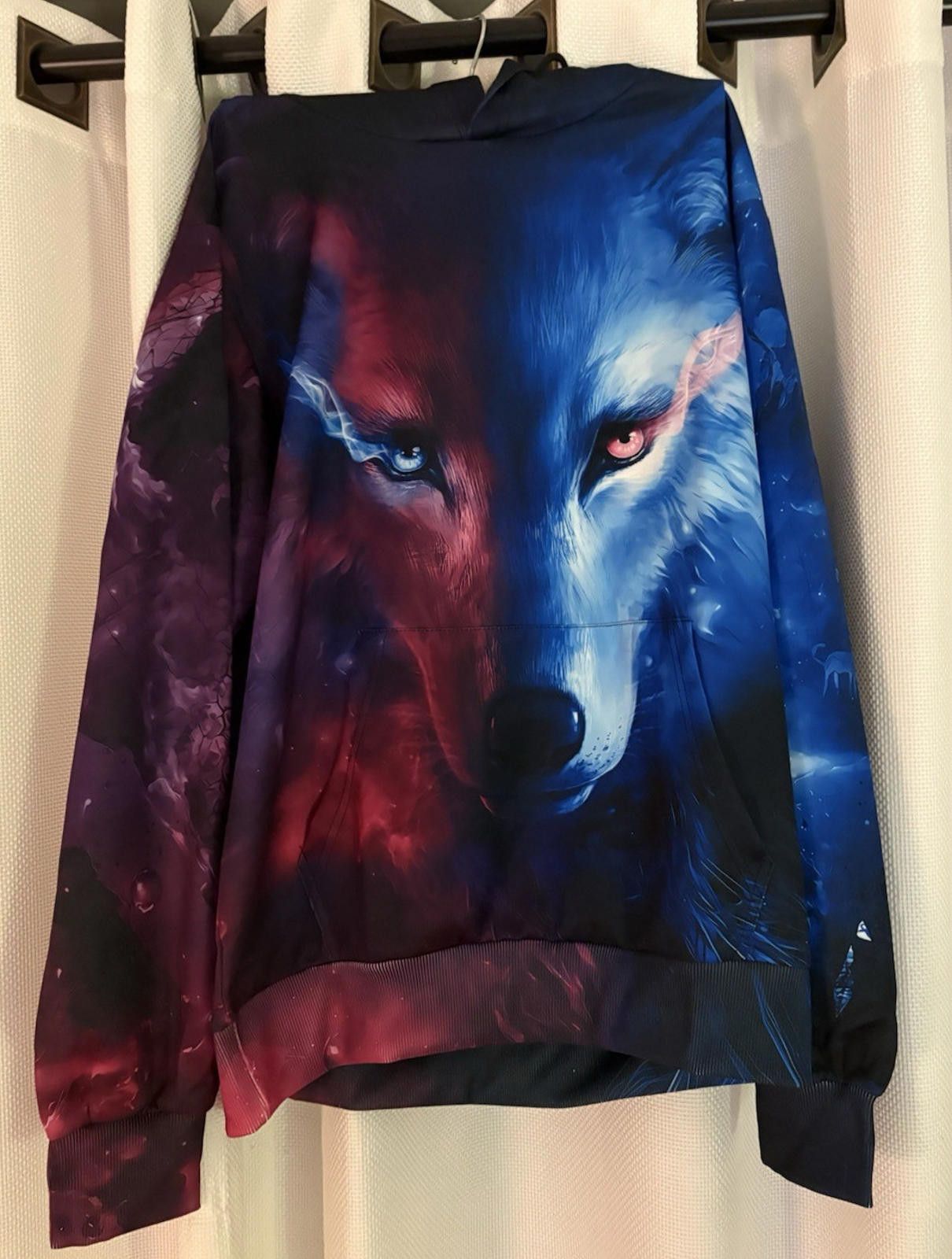 The Unbranded Brand Unisex Novelty Wolf Graphic Hoodie 3D Print NEW Size M/S Size US S / EU 44-46 / 1 - 2 Thumbnail