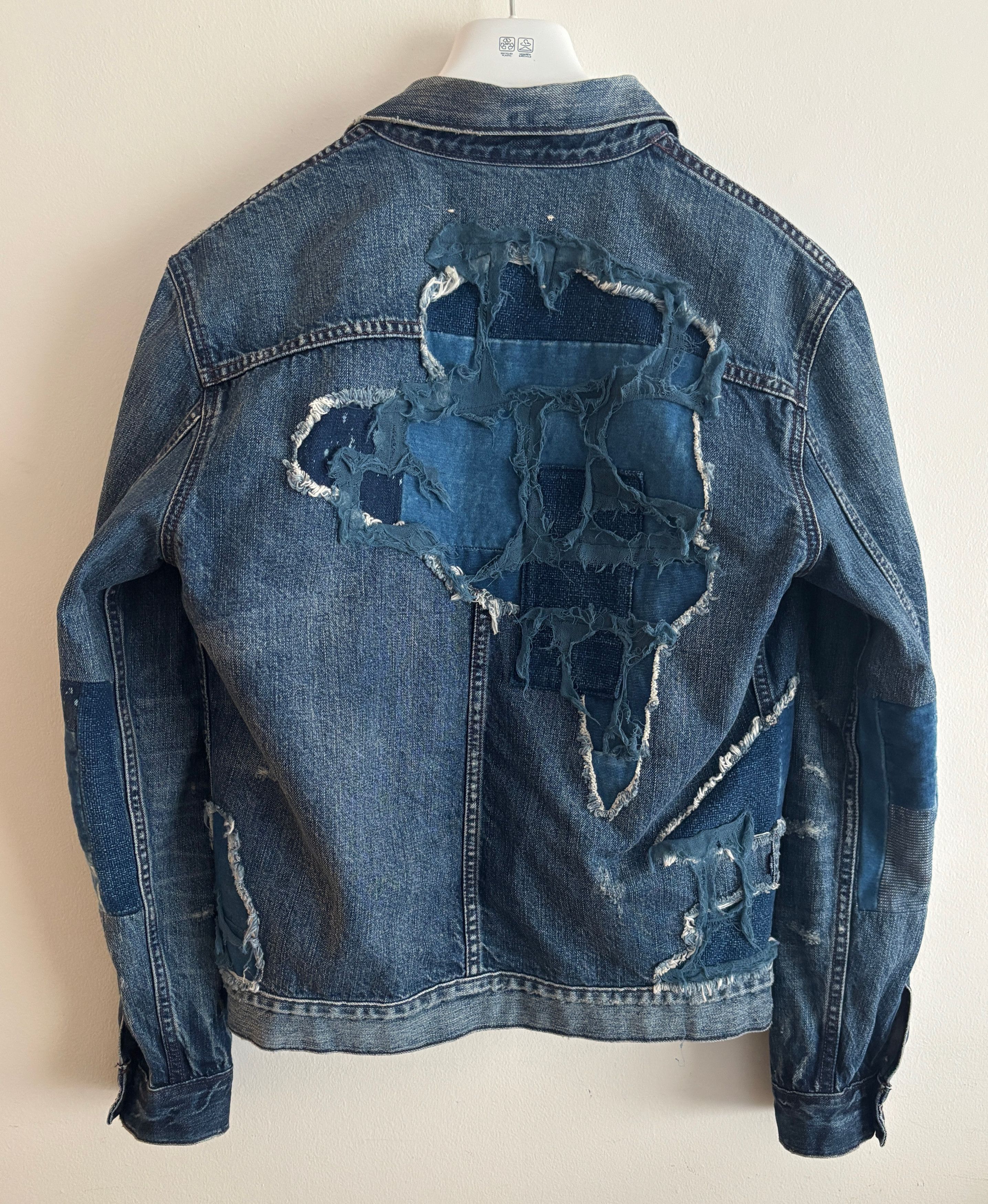 Levi's Made & Crafted Boro Patchwork Blue Denim Type IV Trucker Jacket - Medium Size US M / EU 48-50 / 2 - 7 Thumbnail