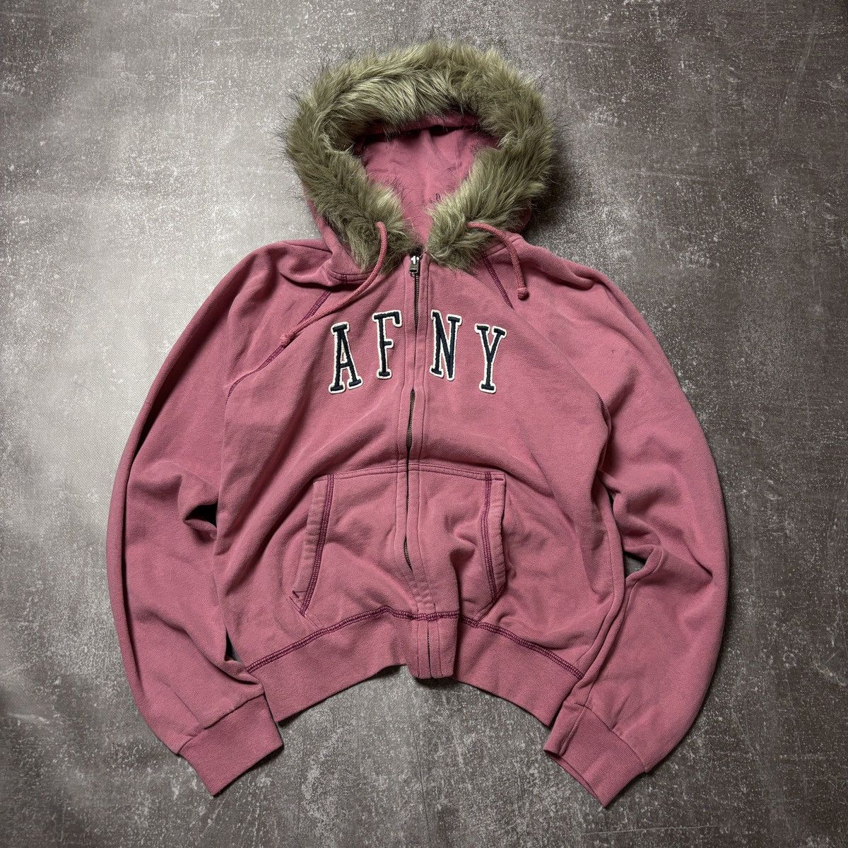Pre-owned Hysteric Glamour X If Six Was Nine Vintage Lgb Faux Fur Style Zip Hoodie If Six Was Nine Style In Pink