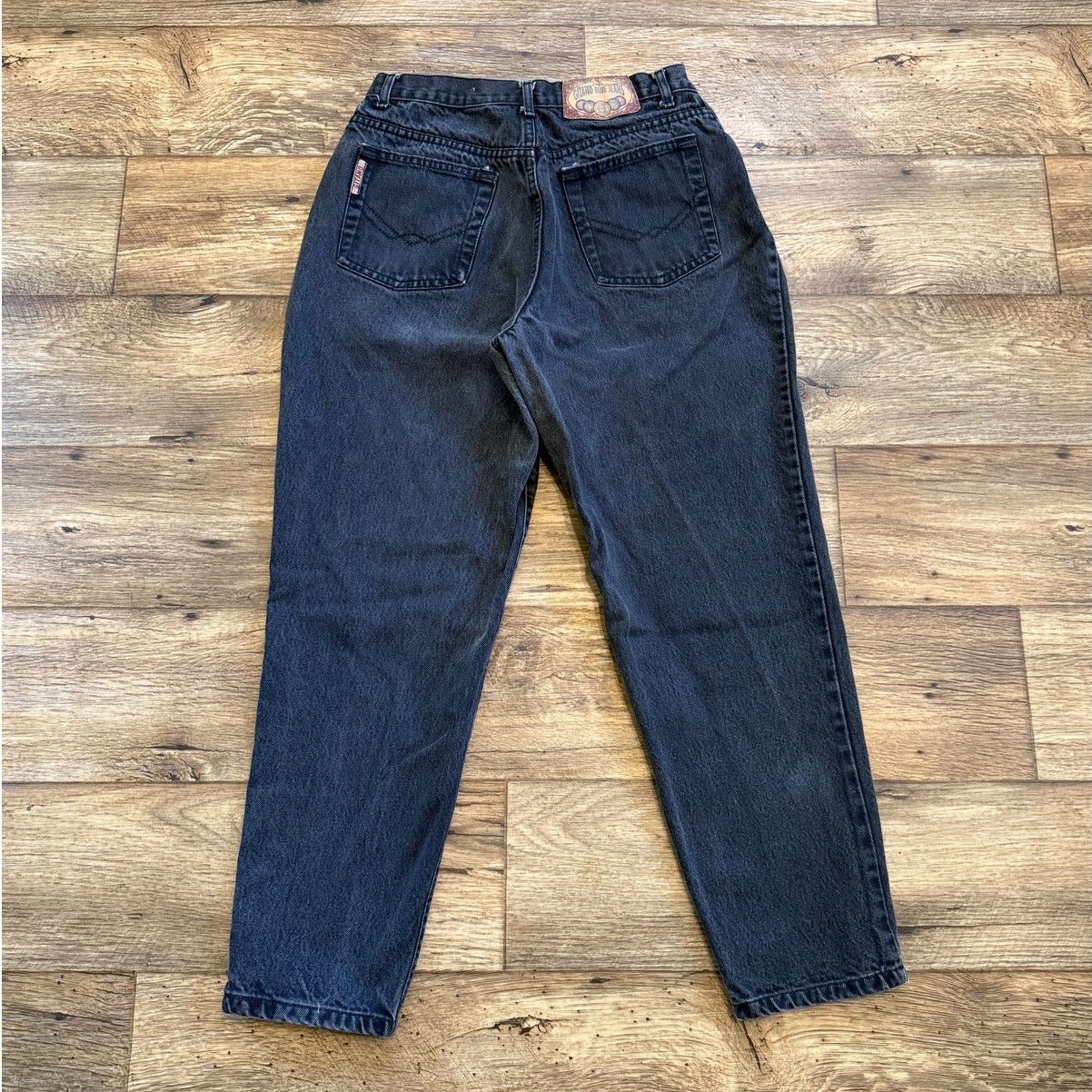 Vintage Vintage 90s Gitano High Waisted Faded Black Jeans Size 30" / US 8 / IT 44 - 1 Thumbnail