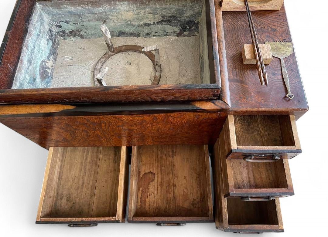 Other Japanese Hibachi Chest Plants or Fire Brown Antique Edo Wood Size ONE SIZE - 7 Thumbnail