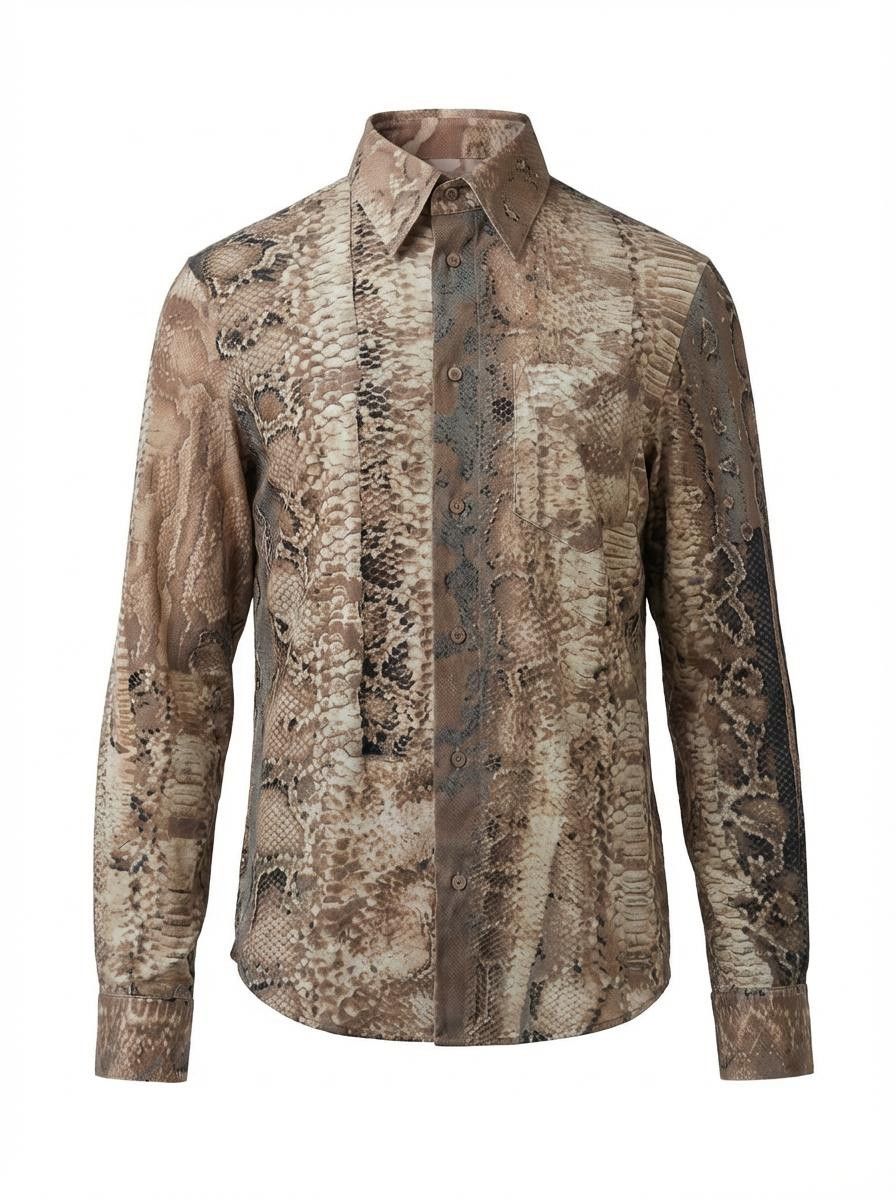 Roberto Cavalli SNAKESKIN SHIRT Size US S / EU 44-46 / 1 - 1 Thumbnail