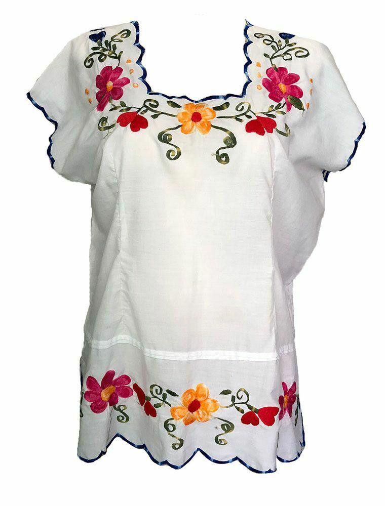 Designer Pre Owned White Hand Made Blouse Xl Size XL / US 12-14 / IT 48-50 - 1 Thumbnail