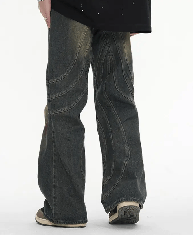 Jean × Vintage Y2K Dirty Grunge Hip Hop Baggy Jeans Size US 33 - 3 Thumbnail