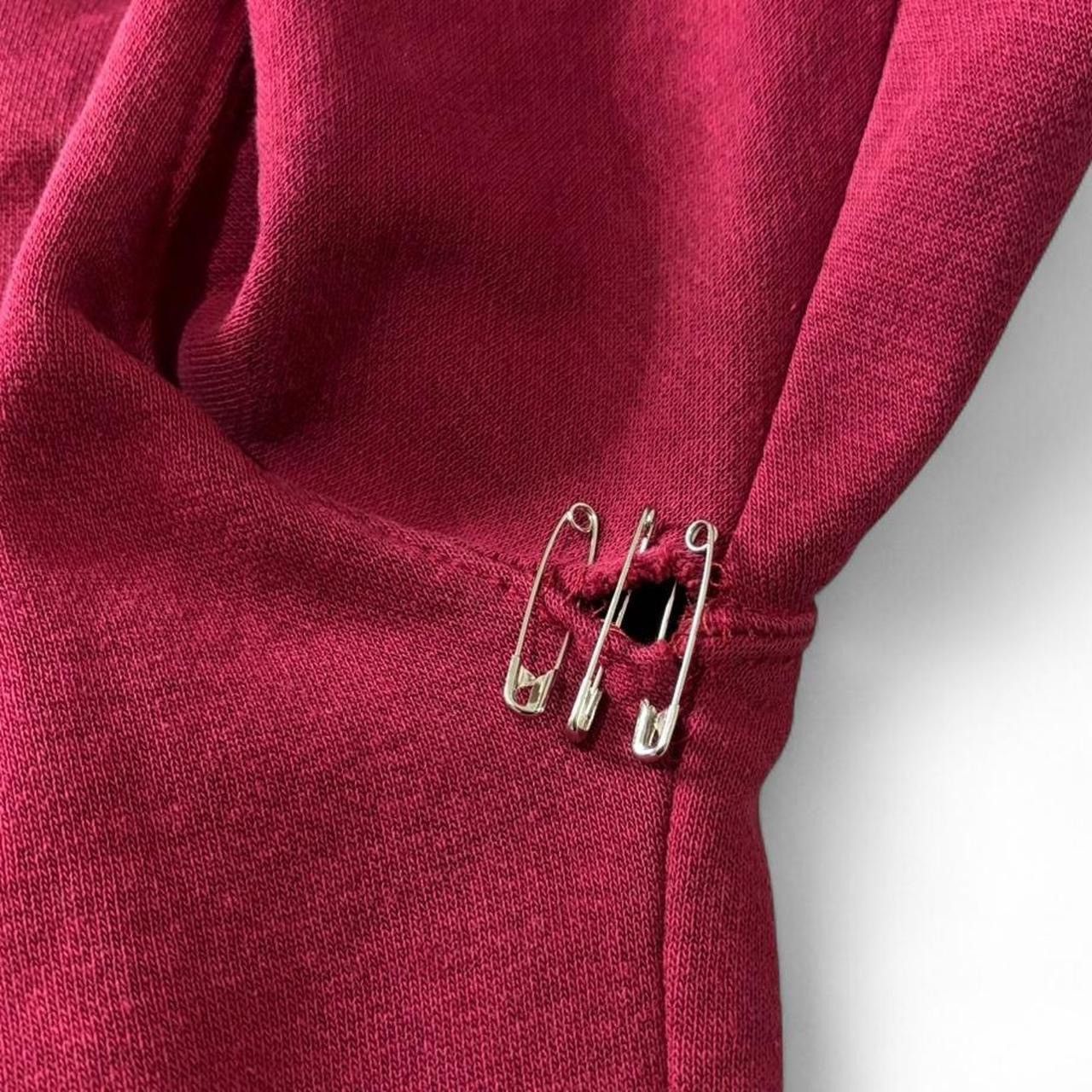 Vintage Vintage 90s Burgundy Oklahoma College Hoodie - M Size US M / EU 48-50 / 2 - 8 Thumbnail