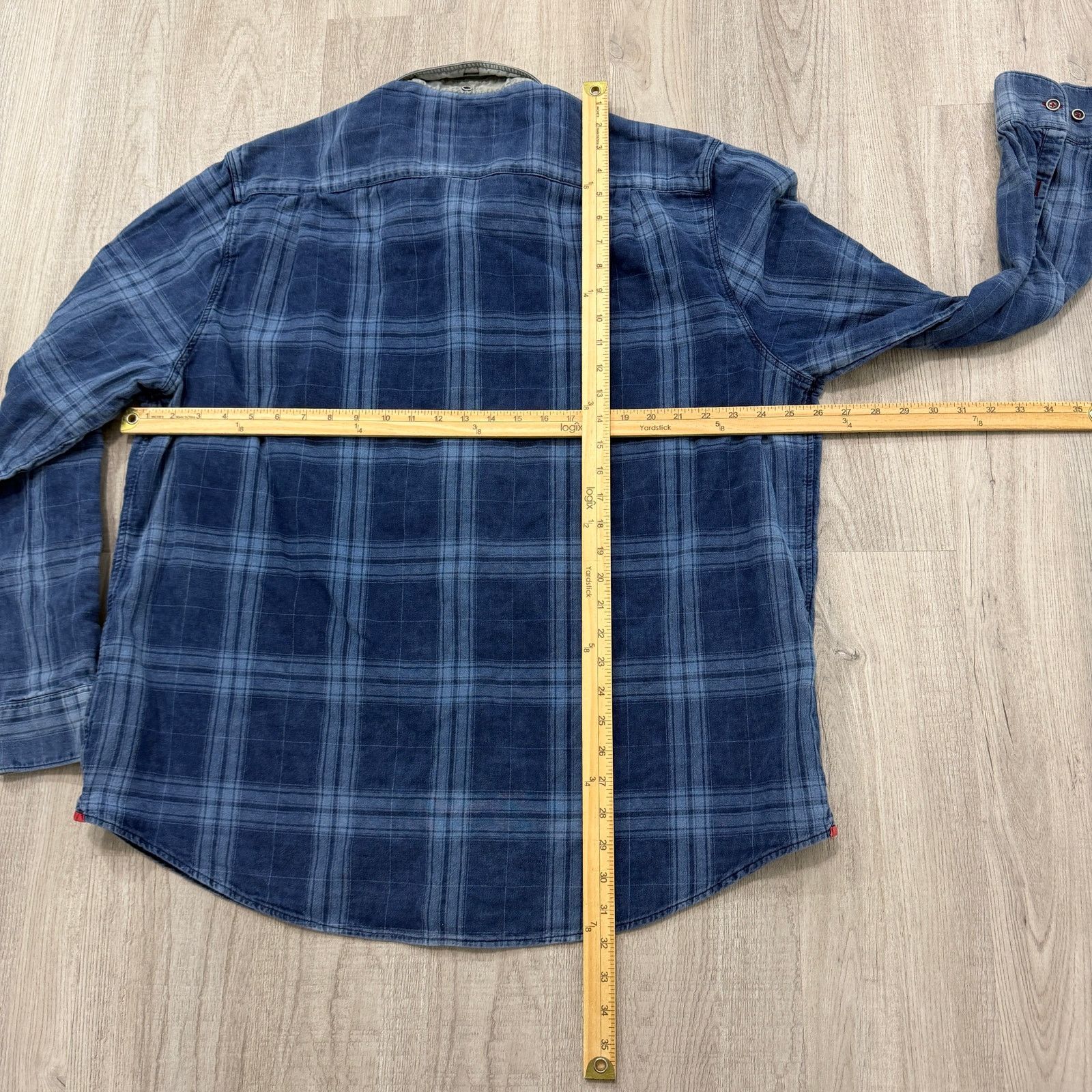 Vintage 32 Bar Blues Button Down Shirt Men's 2XL Blue Plaid Preppy Size US XXL / EU 58 / 5 - 7 Thumbnail