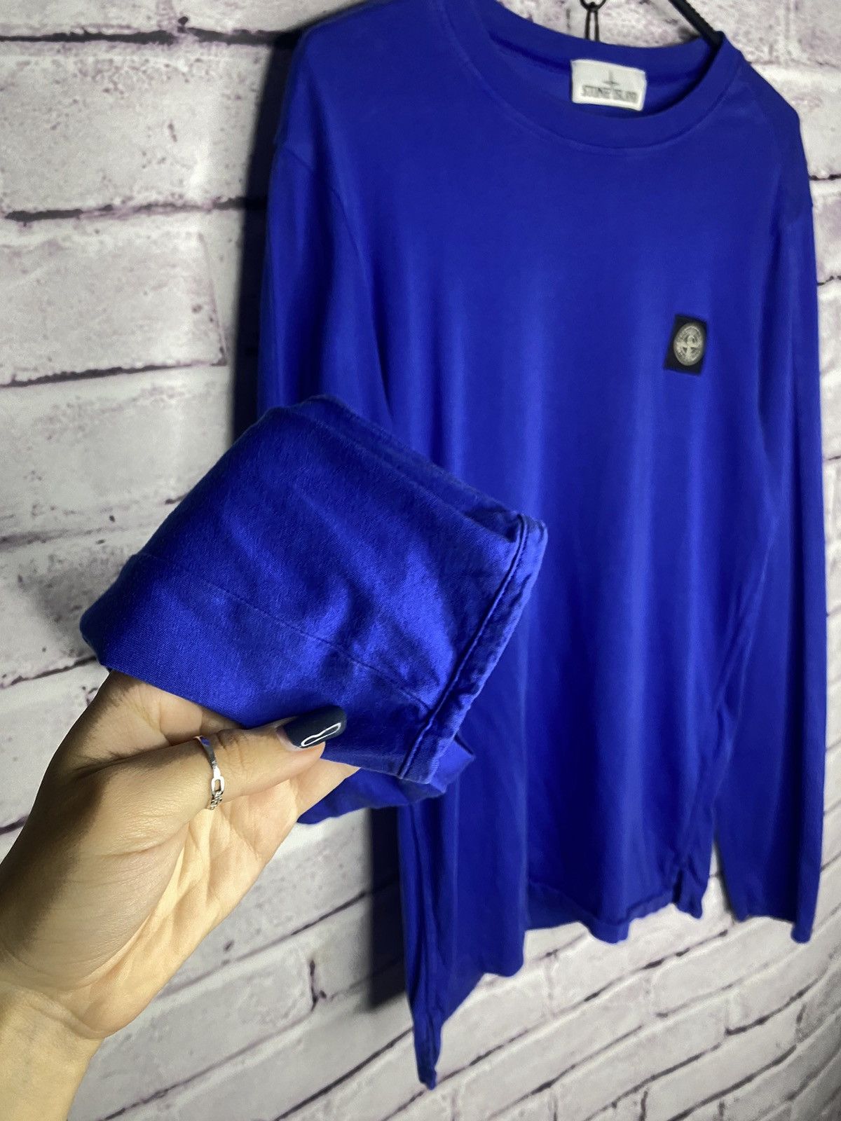 Men's Stone island Patch Program logo long sleeve