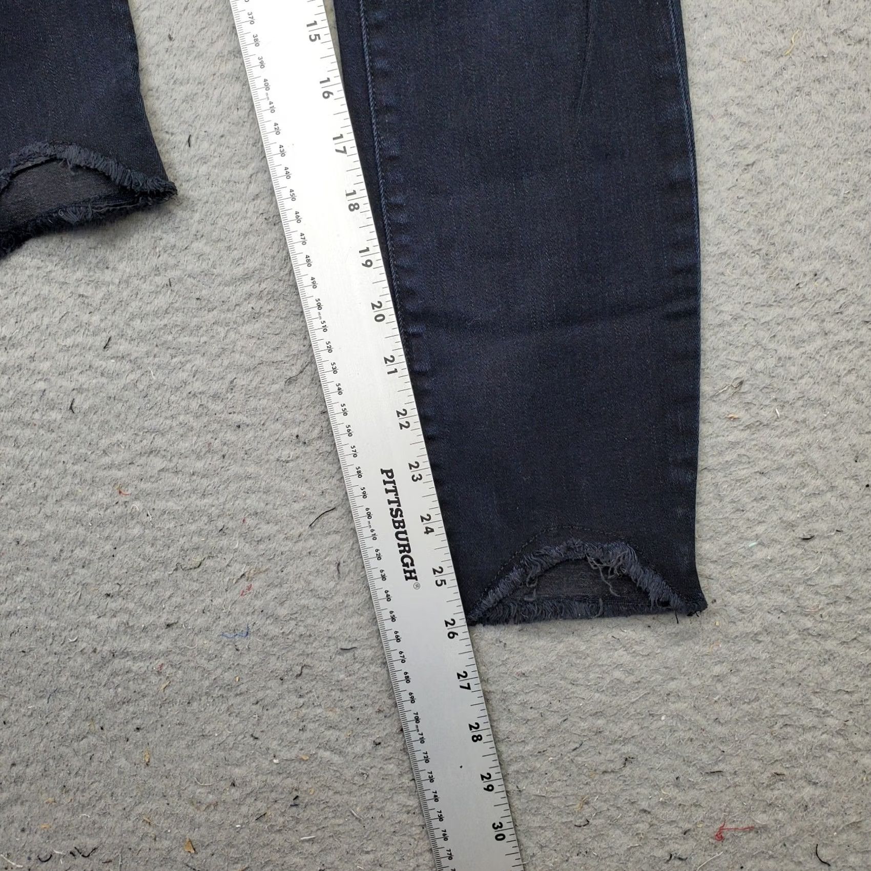 DL1961 DL1961 Jeans Womens 27 Blue Denim Stretch Raw Hem Faded Distressed Skinny Leg Jeans Size 27" / US 4 / IT 40 - 4 Thumbnail
