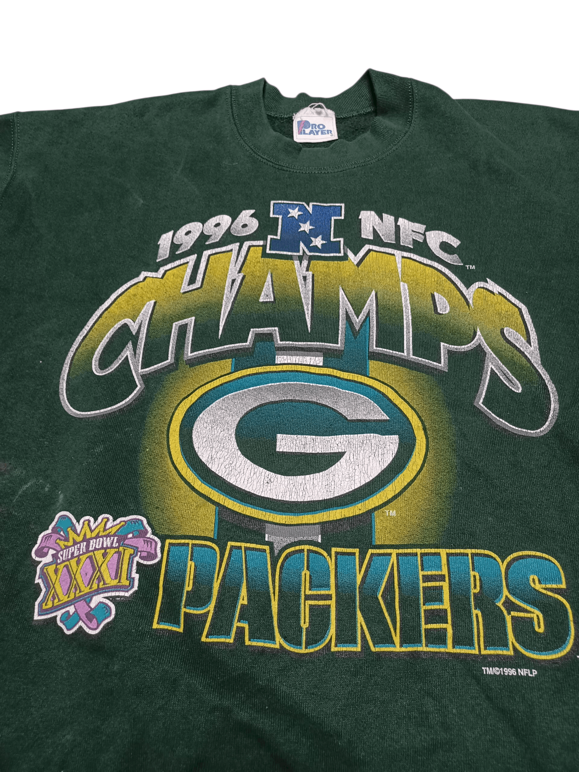 Pro Player PACKERS 1996 CHAMPIONS NFC VINTAGE PRO PLAYER SWEATSHIRT Size US L / EU 52-54 / 3 - 2 Thumbnail