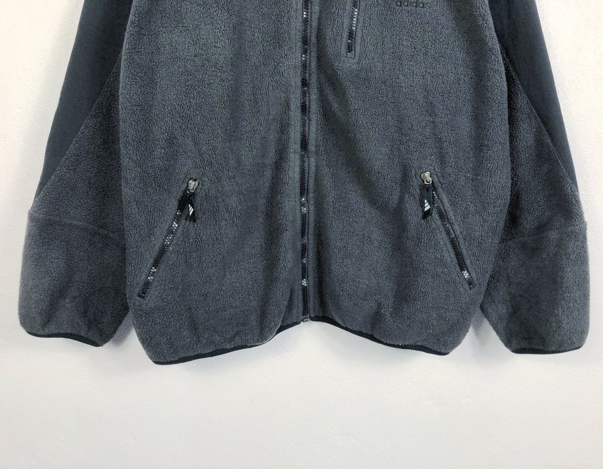 Adidas Rare Vintage Adidas Trefoil Big Logo Fleece Zipper Jacket Size US L / EU 52-54 / 3 - 5 Thumbnail