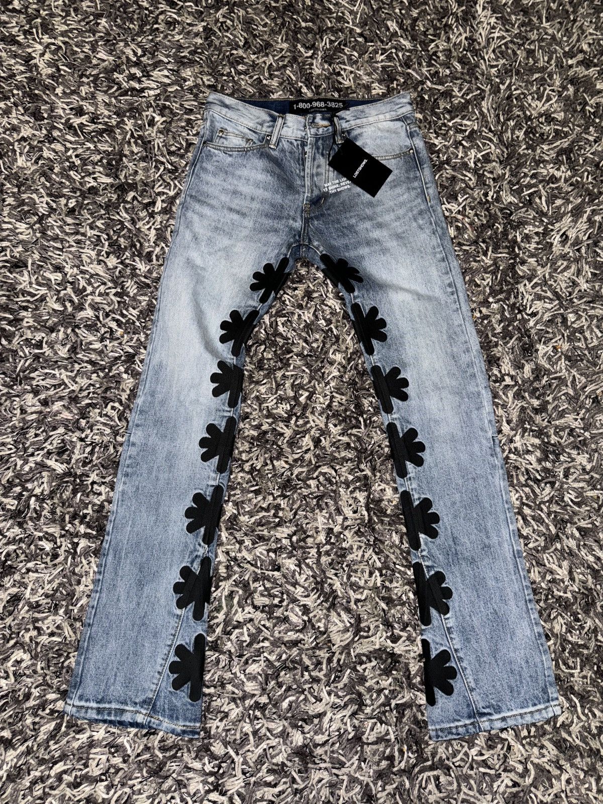 LOSTSHDWS LOSTSHDWS SUN LOGO DENIM PANTS | Grailed