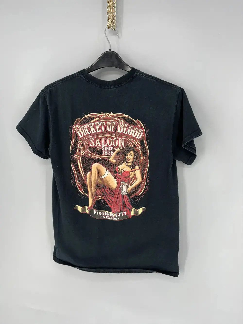 Band Tees Vintage Motorcycle Faded Bucket Of Blood Saloon M Nevada Size US M / EU 48-50 / 2 - 1 Thumbnail