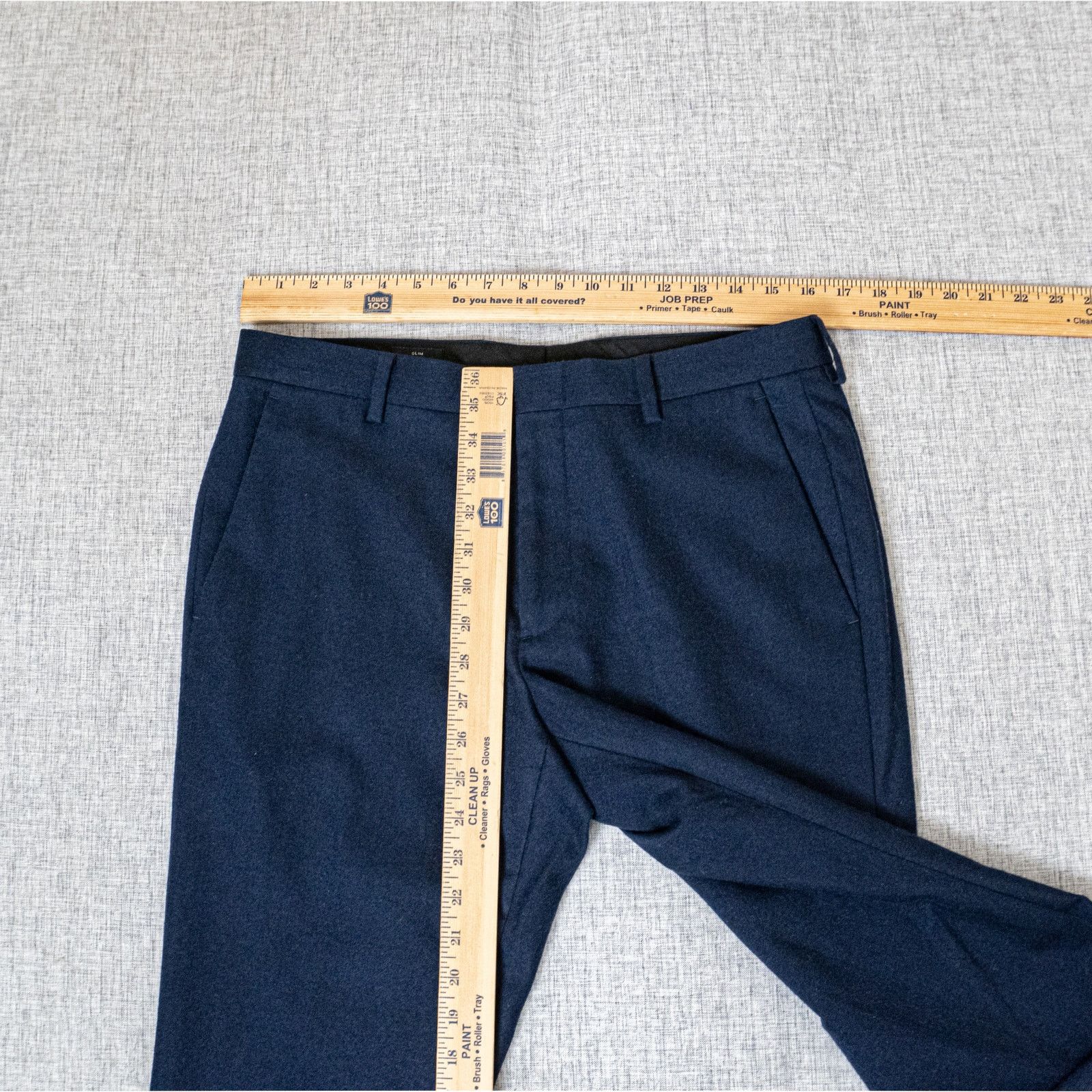 J.Crew J.Crew Ludlow Slim Navy Dress Pants Flannel Wool Lanificio Size US 31 - 4 Thumbnail