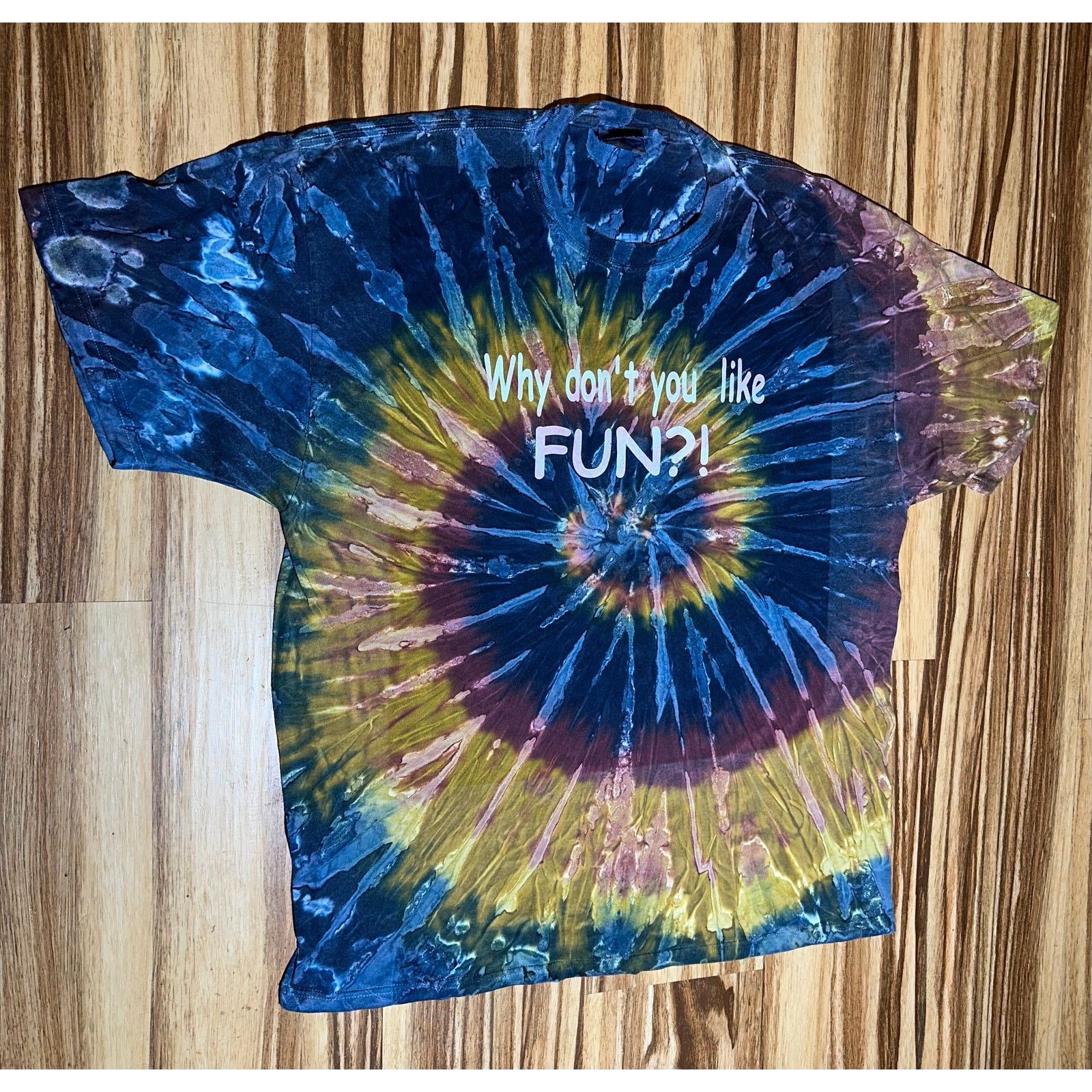Hanes Why Don’t You Like Fun?! Tie Dye Tshirt Size XL Size US XL / EU 56 / 4 - 2 Thumbnail