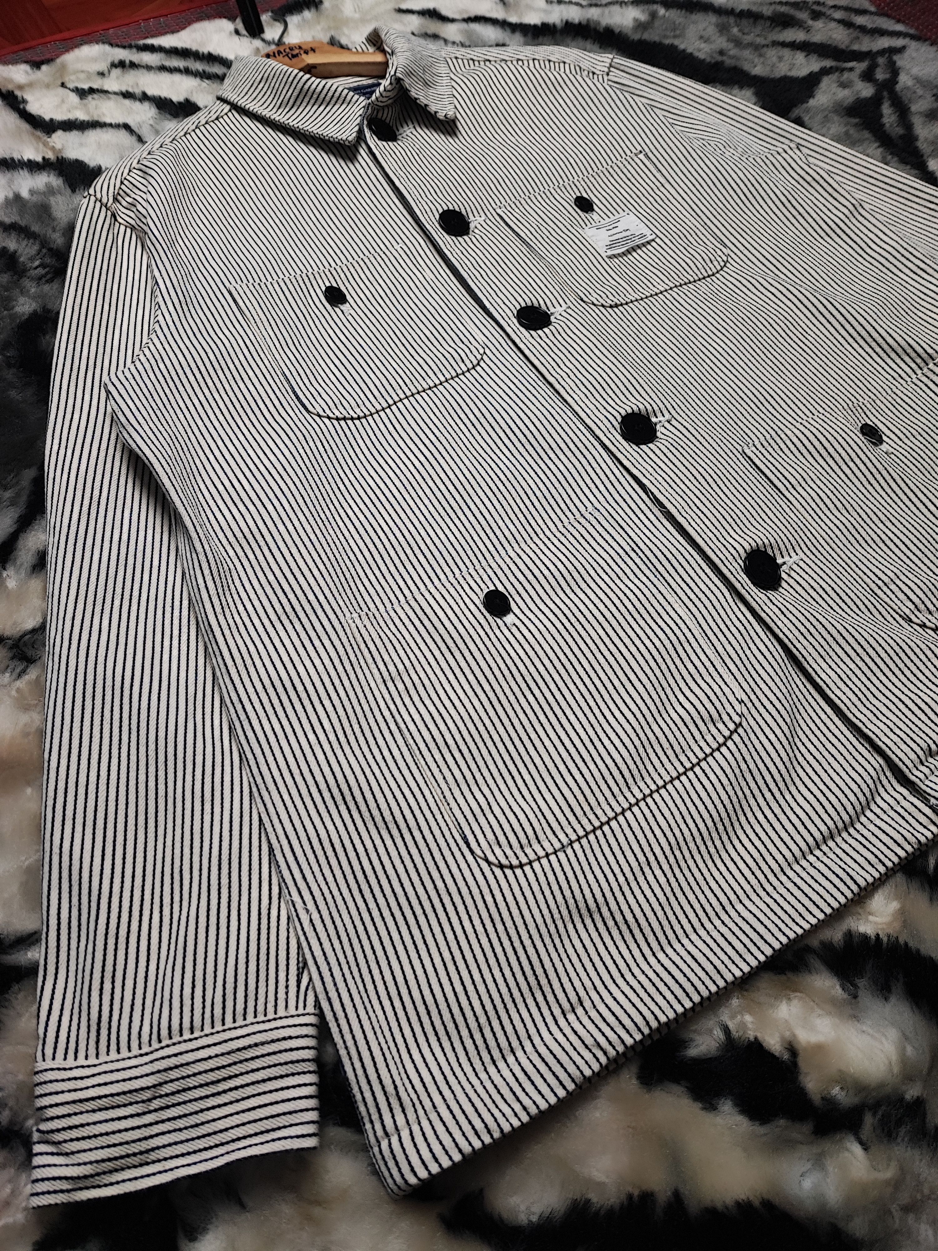 Blue Blue Japan Herringbone Wabash Baggy Denim Jacket Hickory Style Size US L / EU 52-54 / 3 - 7 Thumbnail