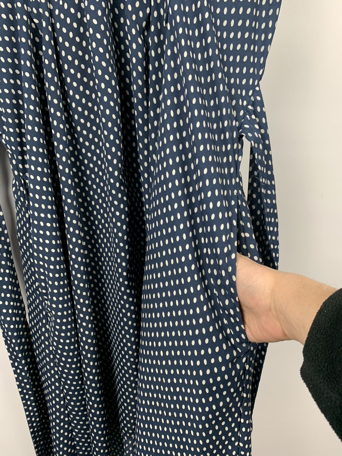 Max Mara Max Studio Polka Dot Midi Dress Women’s Size L Blue Size L / US 10 / IT 46 - 8 Thumbnail