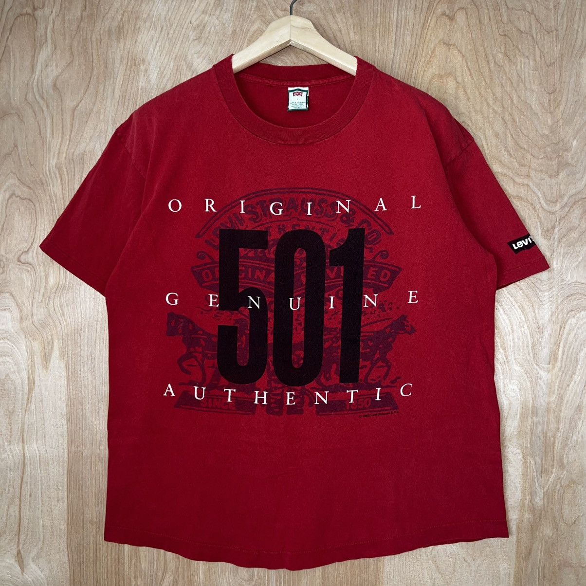 Levi's Vintage Clothing VINTAGE 90s LEVI’S 501 SINGLE STITCH USA MADE TEE SHIRT Size US L / EU 52-54 / 3 - 1 Thumbnail