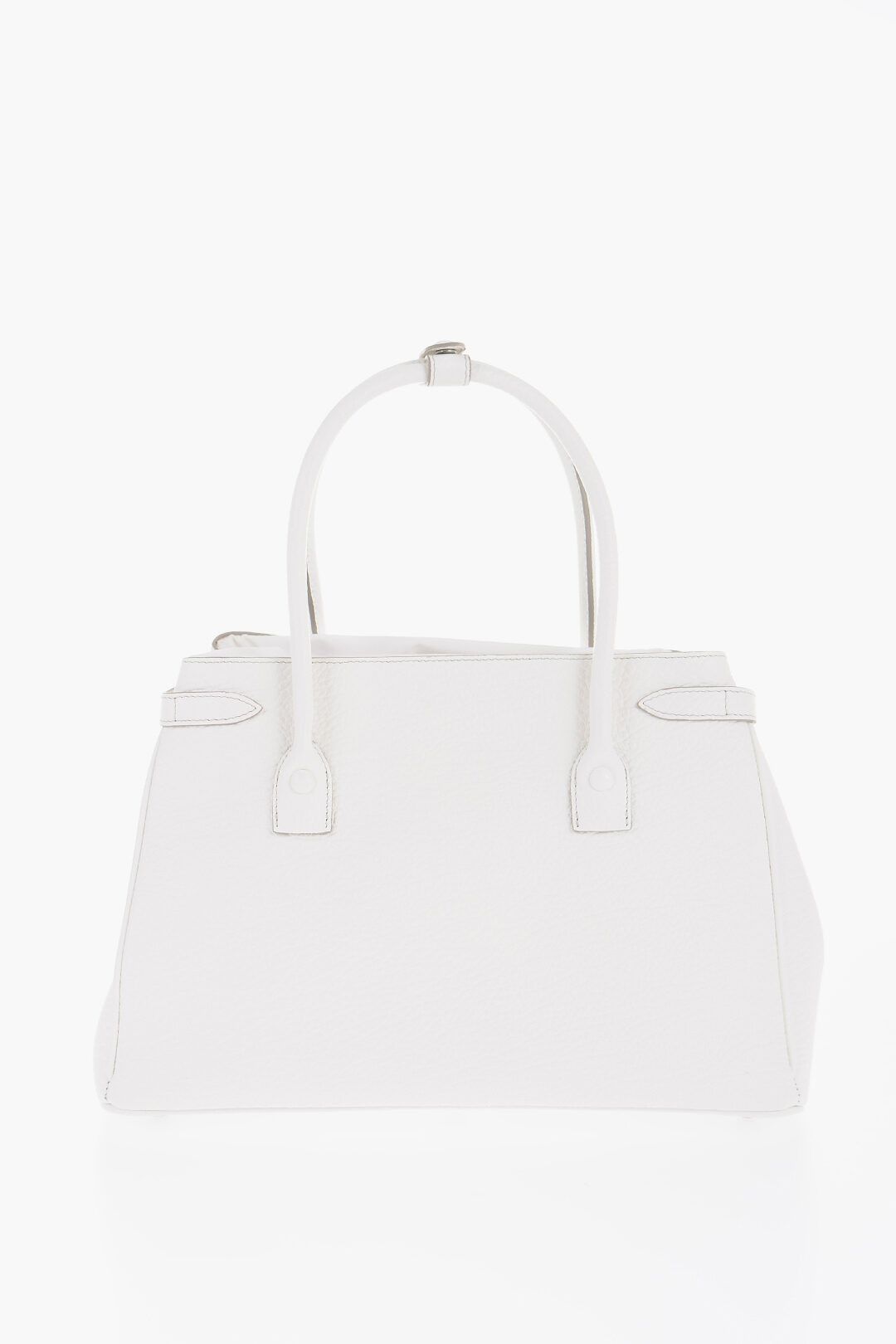 Maison Margiela og1mm1224 Size: OS / Textured Leather Hand Bag in White Size ONE SIZE - 2 Thumbnail