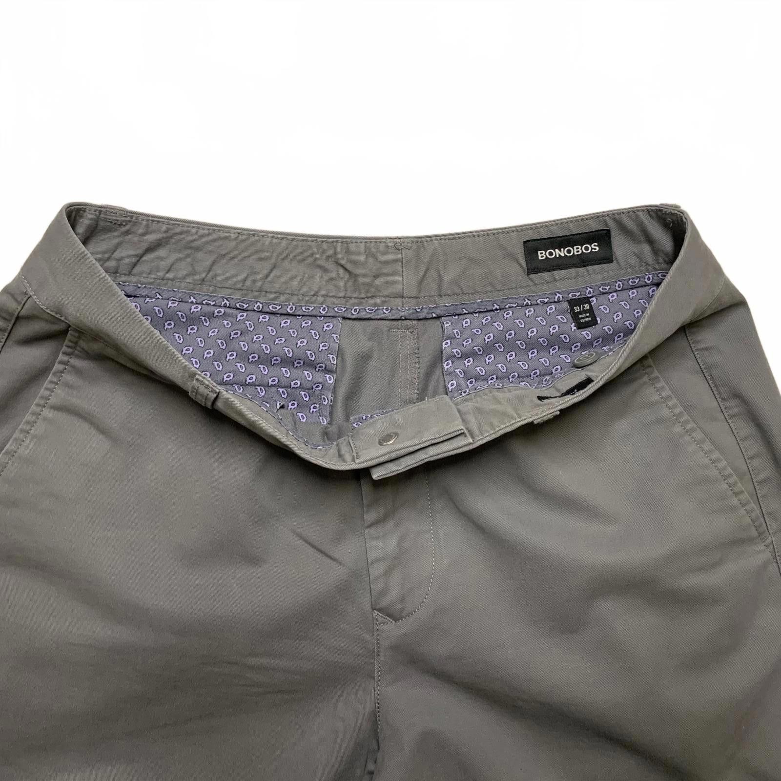 Bonobos Bonobos Men's Size 33x30 Gray Chino Pants W31 X 30L Actual Size US 33 - 3 Thumbnail