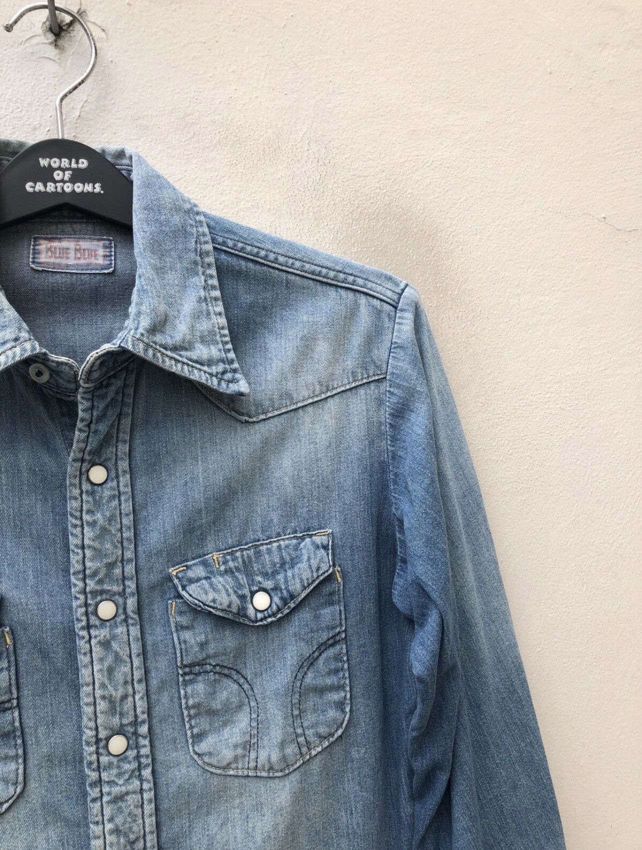 Blue Blue Japan Vintage Blue Blue Japan Mud Wash Denim Western Shirt Size US S / EU 44-46 / 1 - 11 Thumbnail