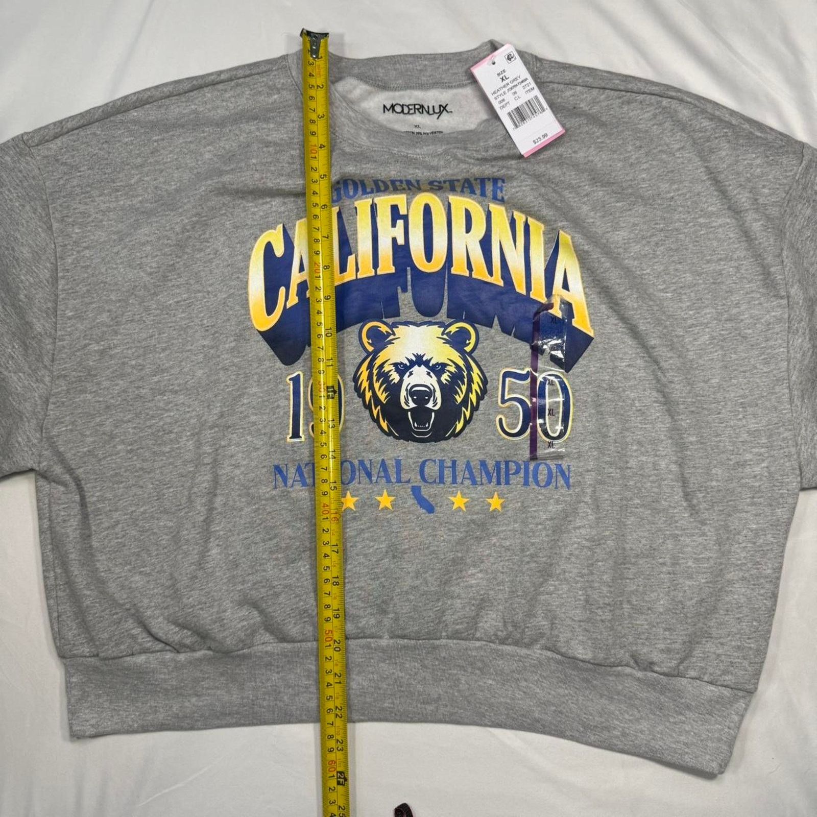 Fabletics Women's California Champs Cropped Fleece Graphic Sweatshirt Size XL / US 12-14 / IT 48-50 - 5 Thumbnail